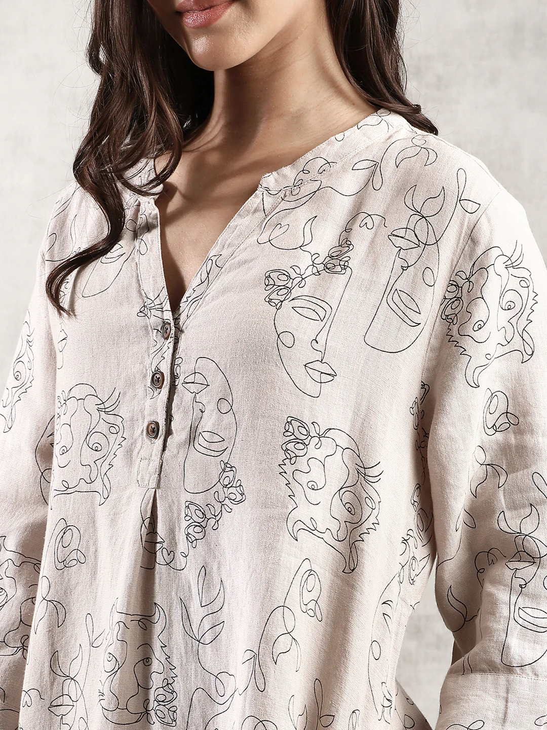 Women Grey Oversize Fit Dress - Image 6