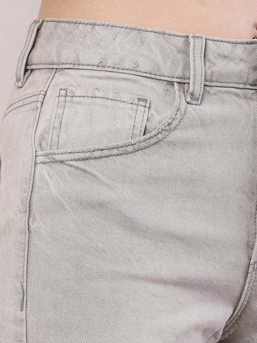 Women Grey Stretchable Pant - Image 5