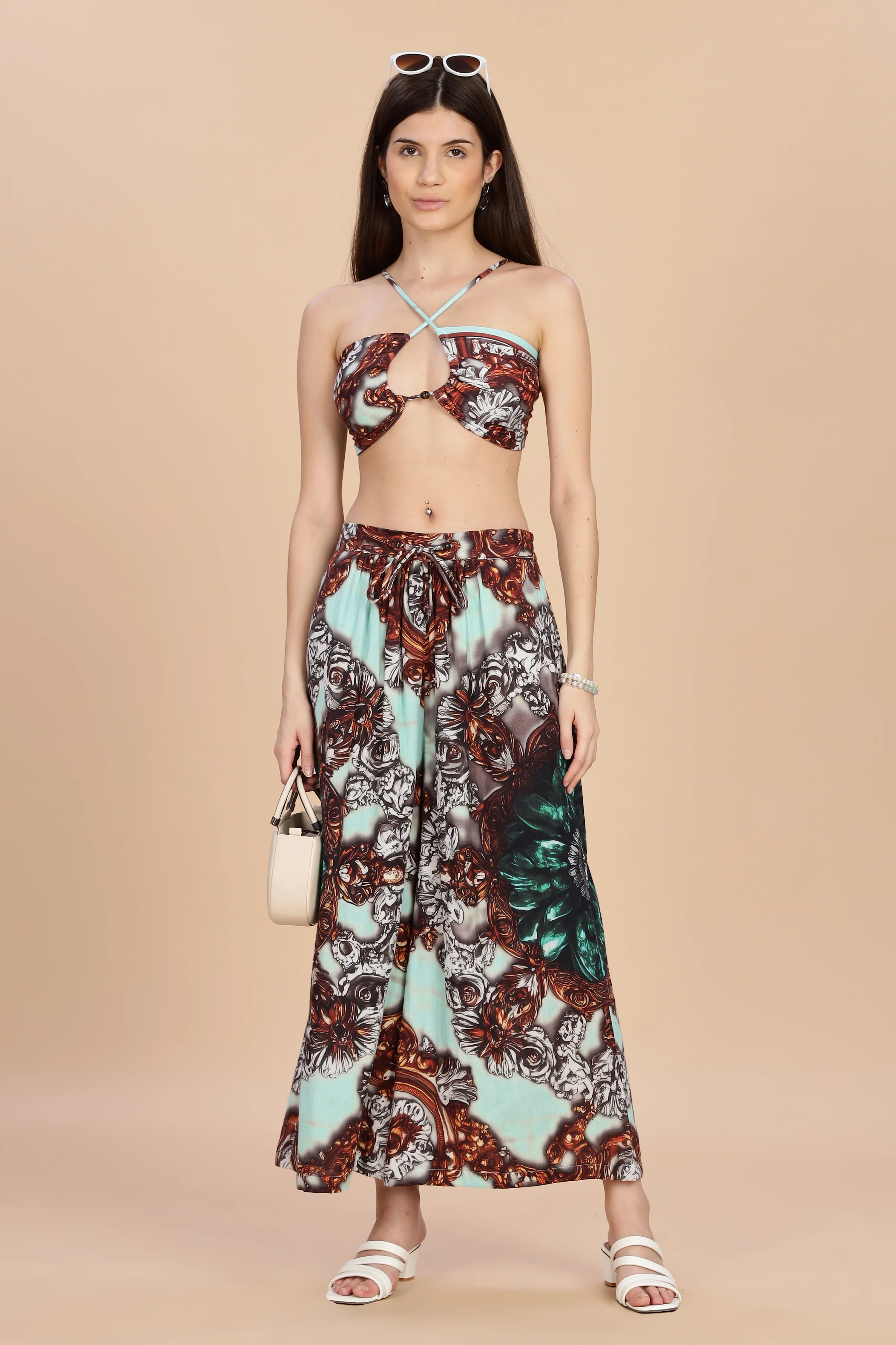 Women Jade Gauge Cotton Co-Ord Set - Image 13