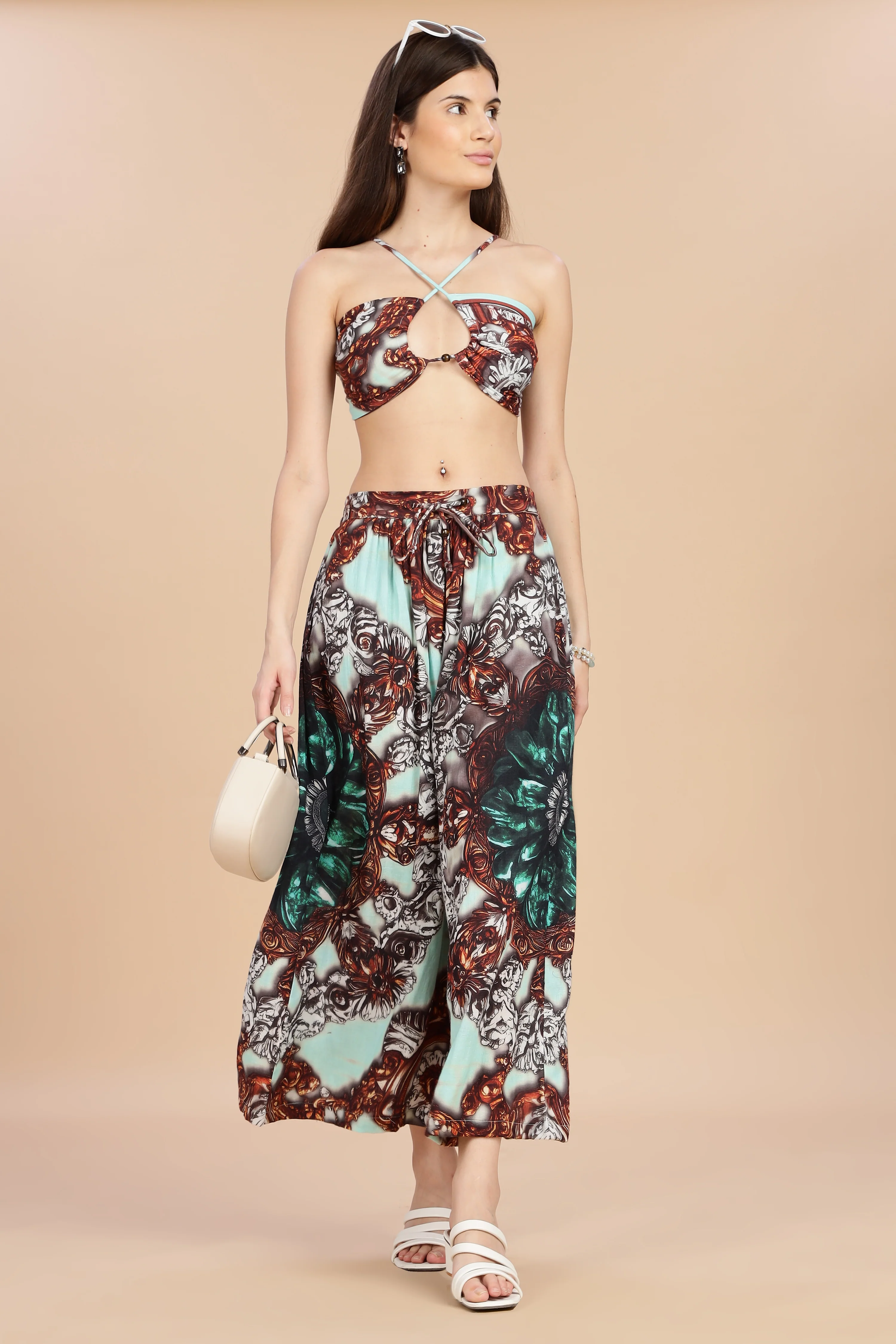 Women Jade Gauge Cotton Co-Ord Set - Image 14