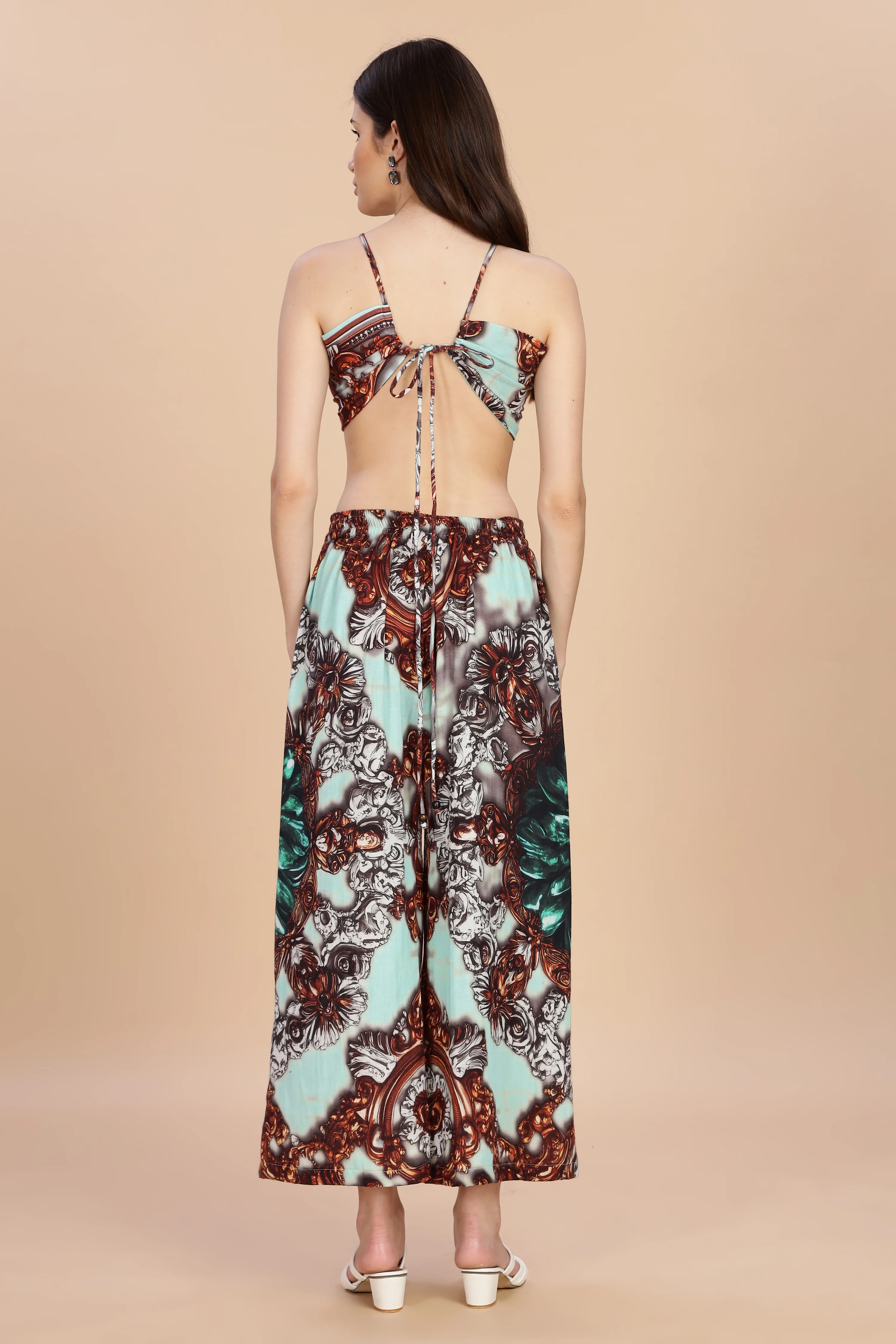 Women Jade Gauge Cotton Co-Ord Set - Image 4