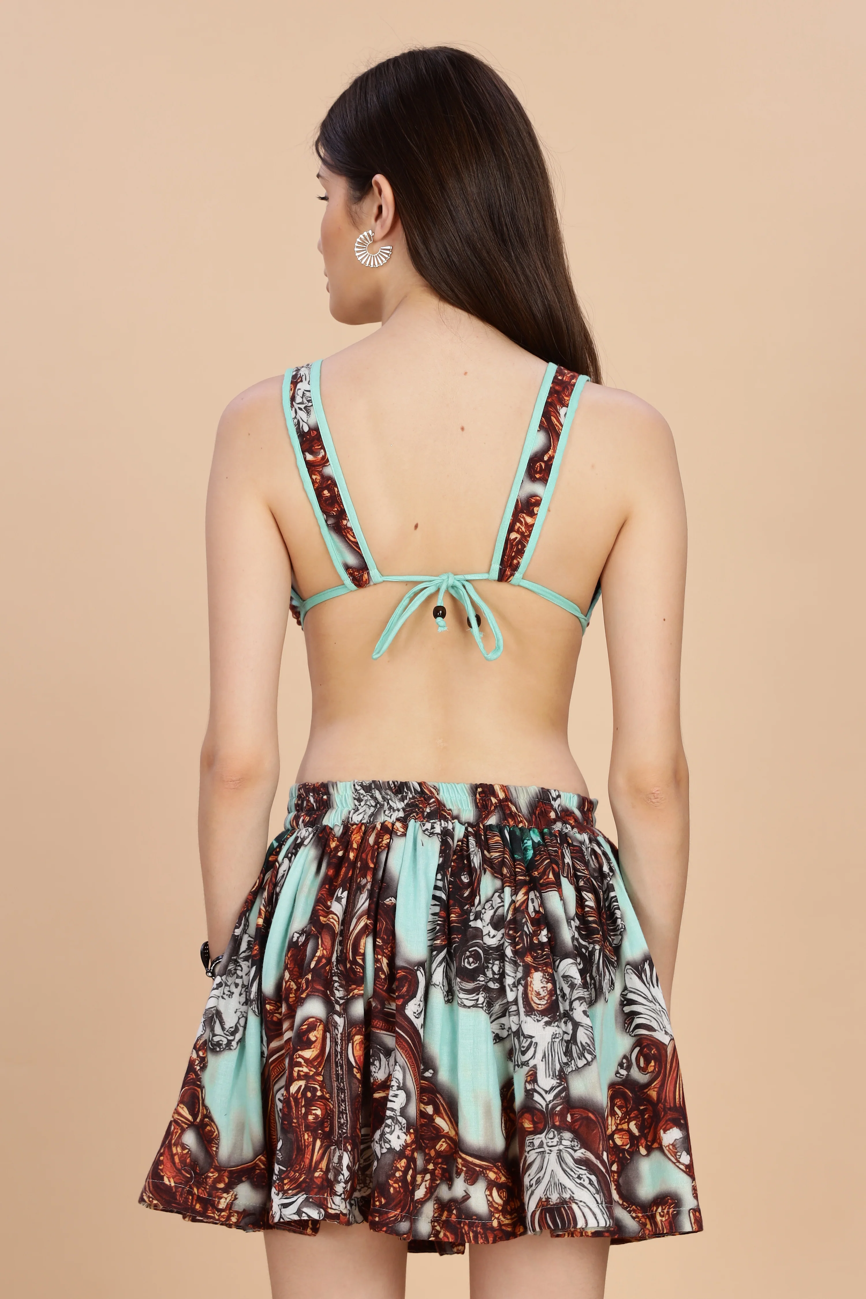Women Jade Gauge Cotton Co-Ord Set - Image 2
