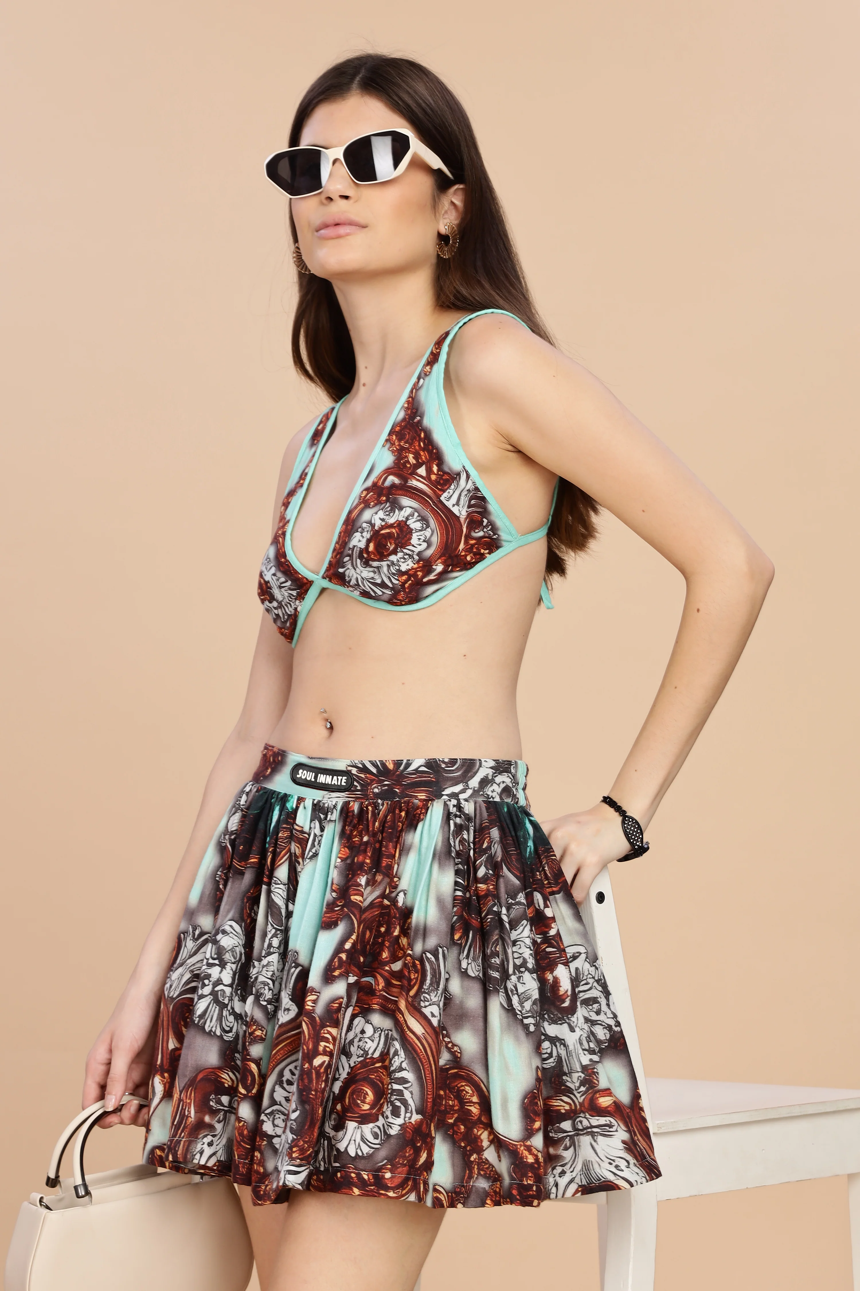Women Jade Gauge Cotton Co-Ord Set - Image 7