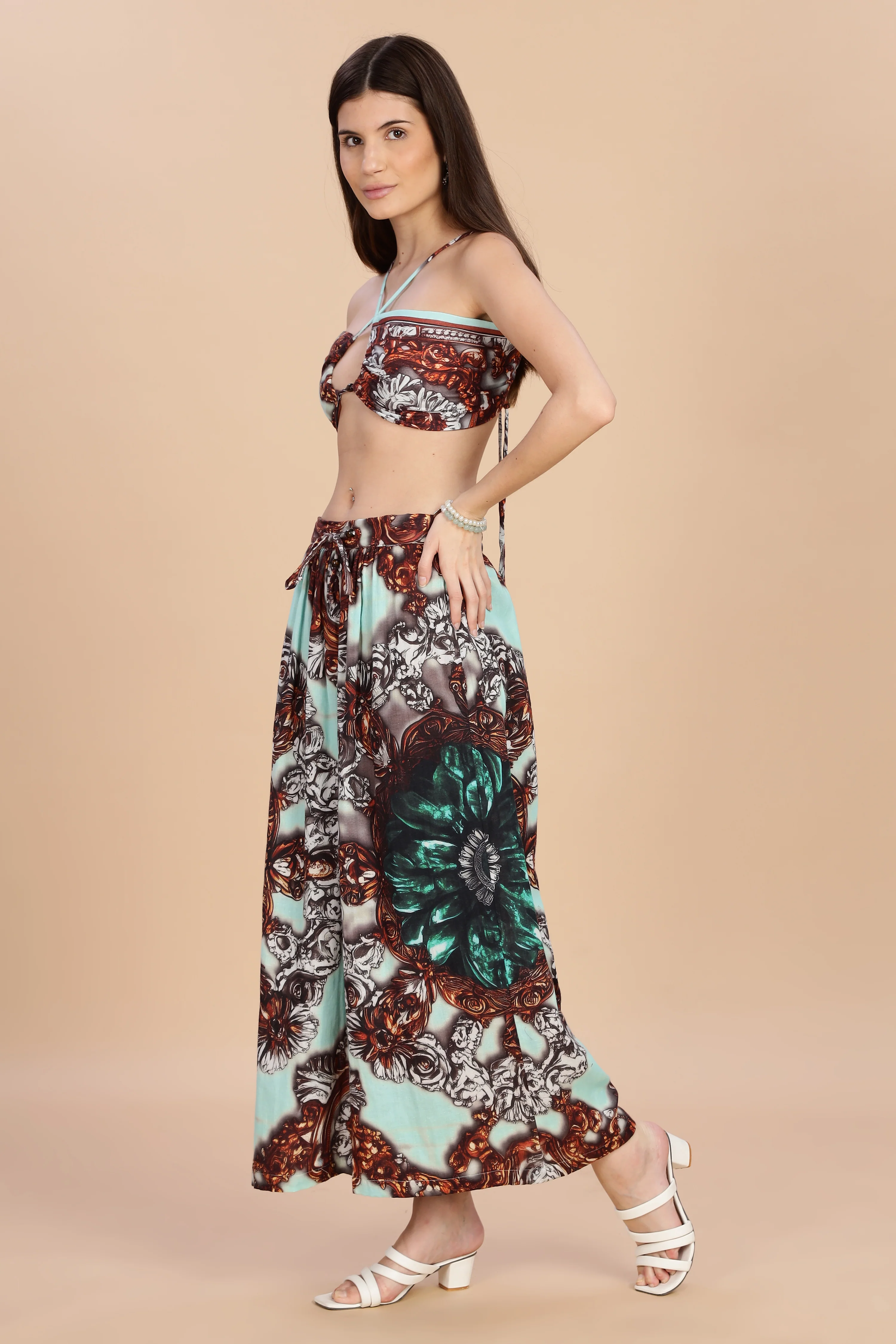 Women Jade Gauge Cotton Flared Pant - Image 13