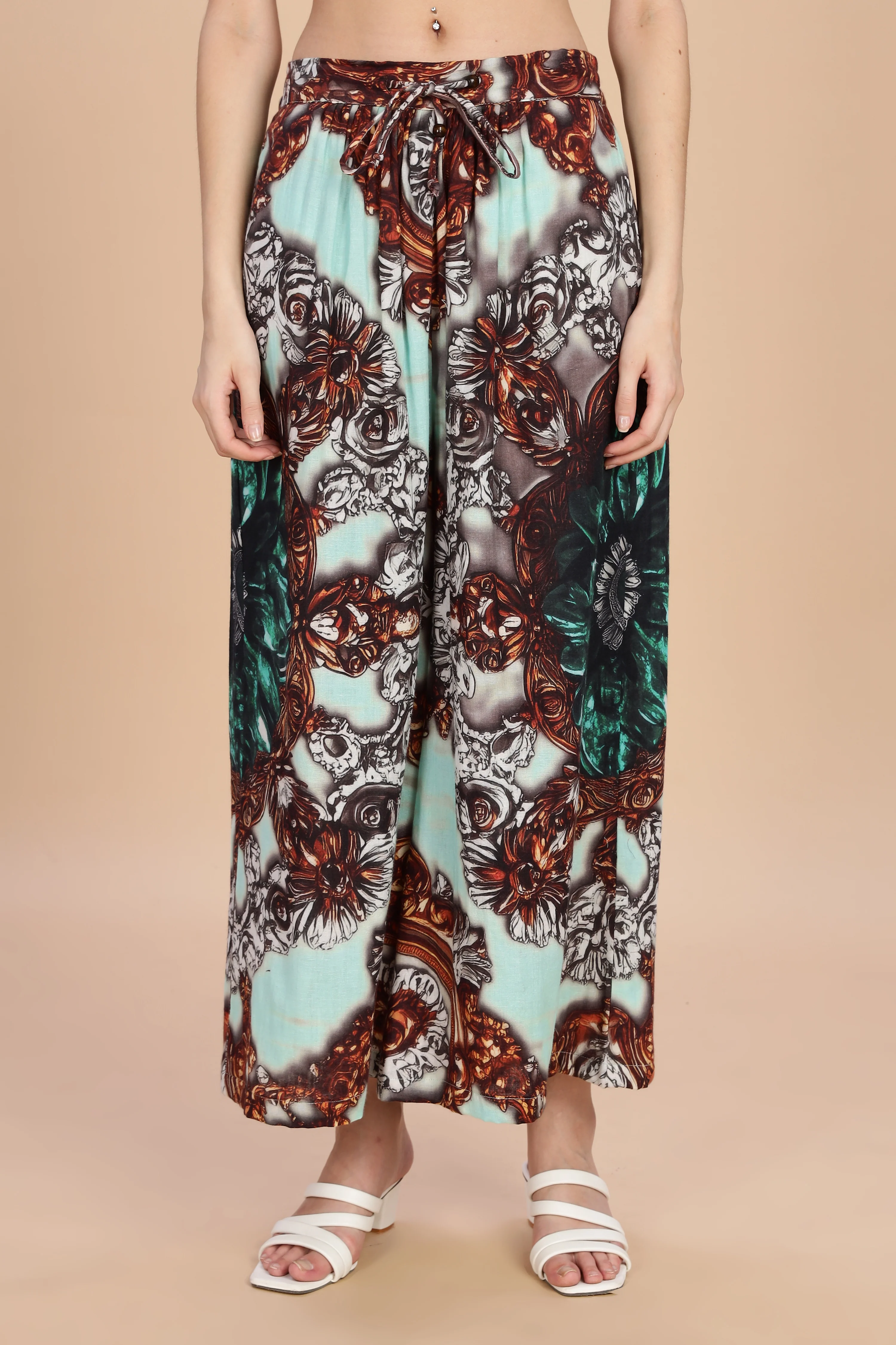 Women Jade Gauge Cotton Flared Pant - Image 14