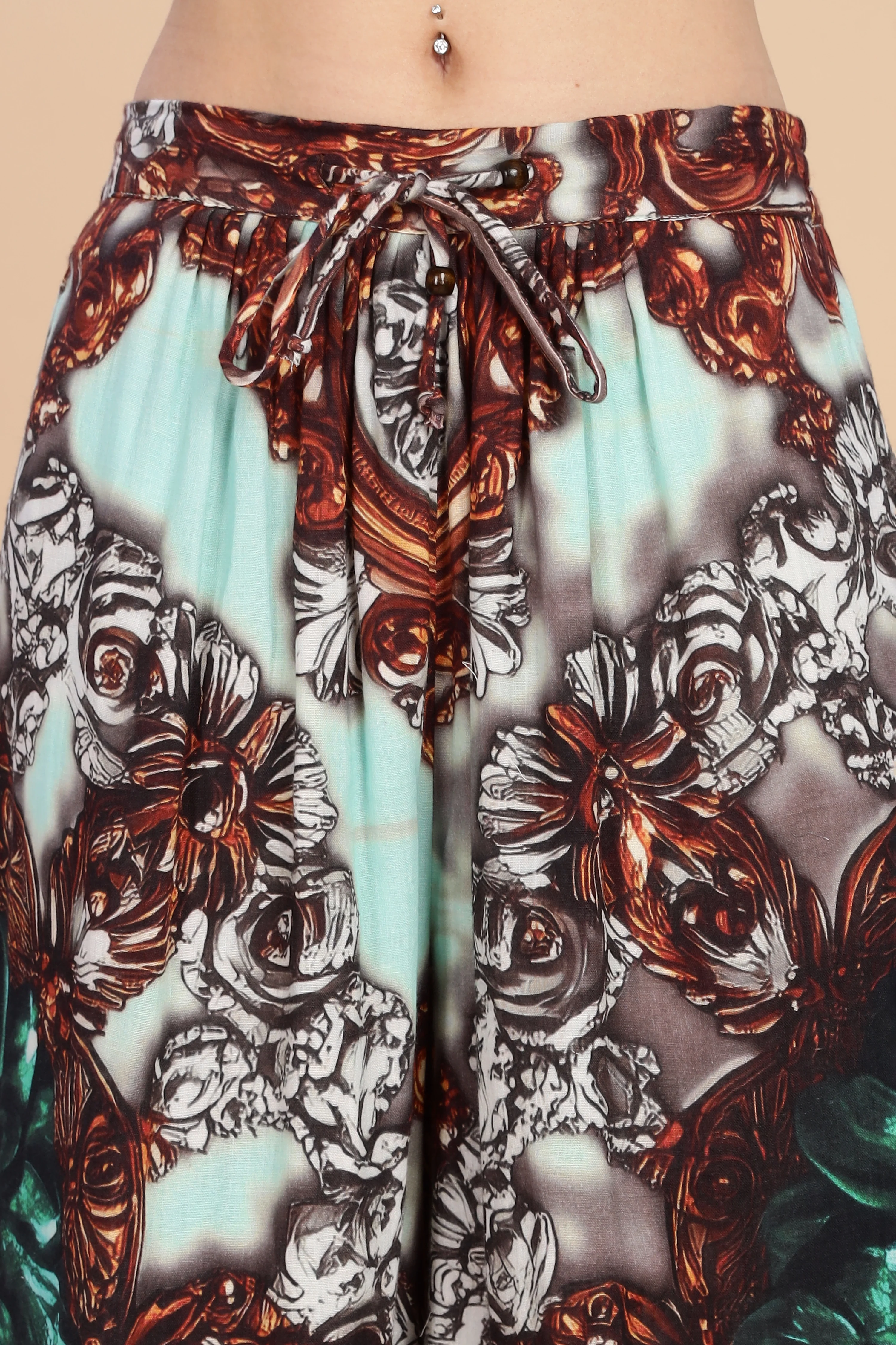 Women Jade Gauge Cotton Flared Pant - Image 5
