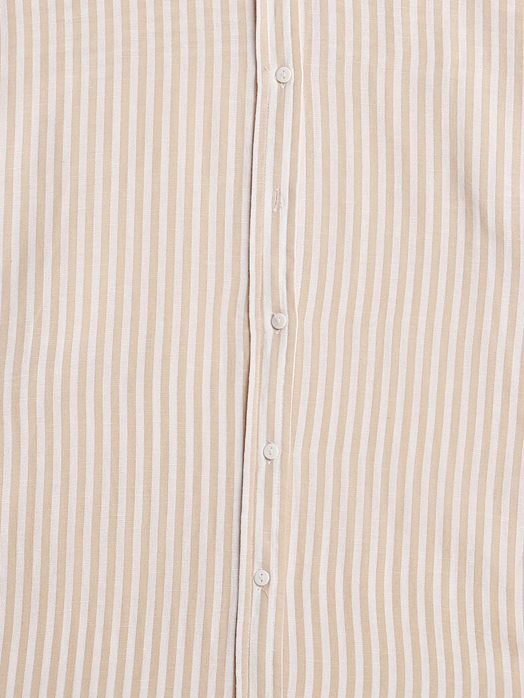 Women Khaki Stripes Comfort Fit Shirt - Image 8