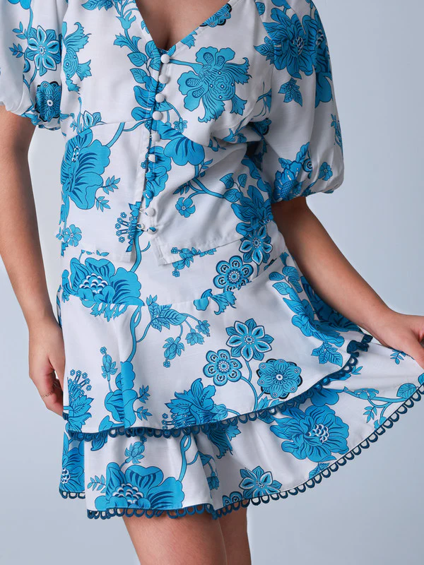 Women Large Blue Floral Co-Ord - Image 3