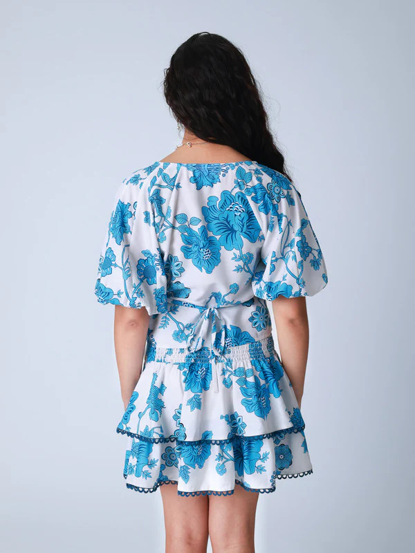 Women Large Blue Floral Co-Ord - Image 4