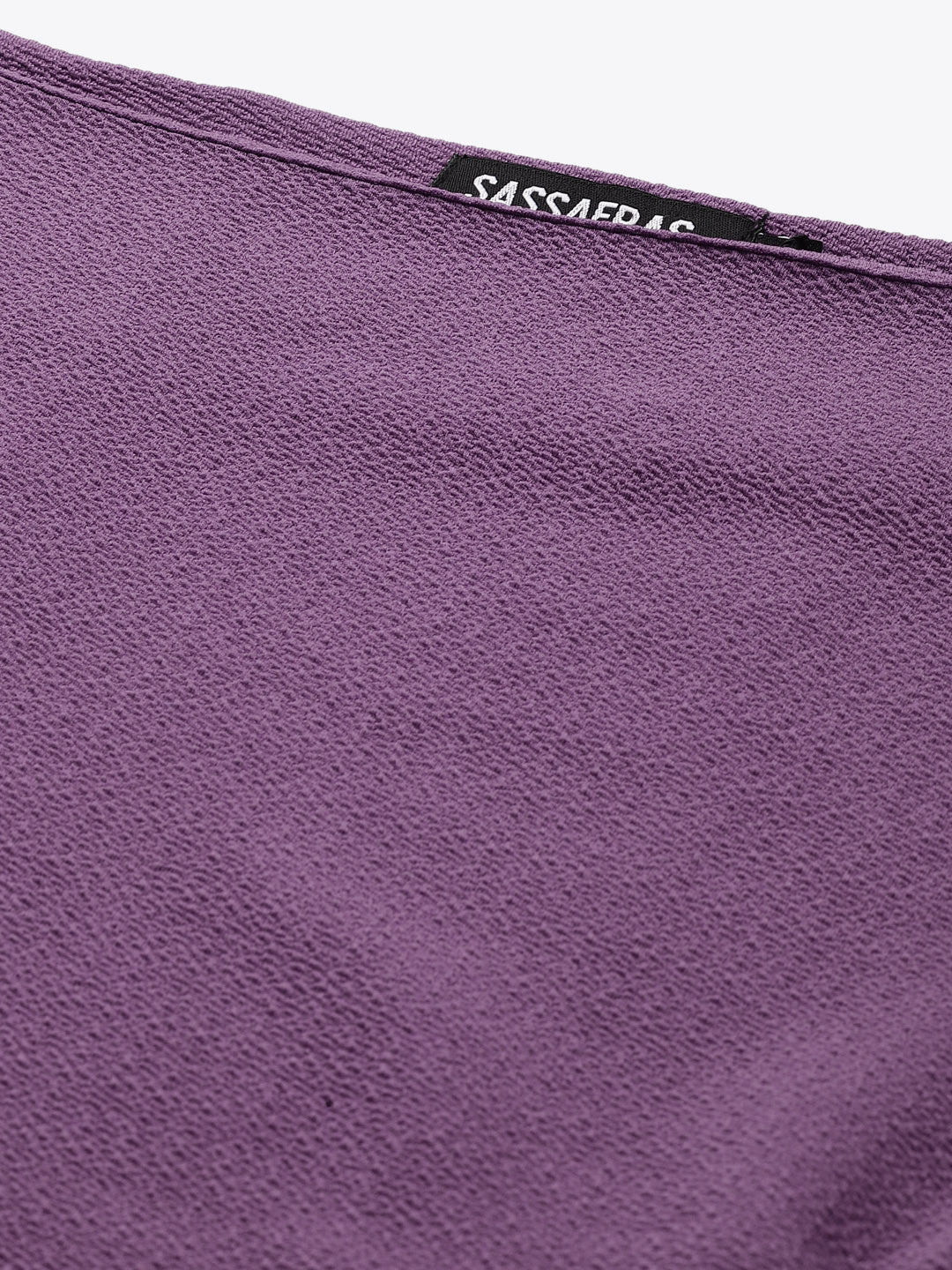 Women Lavender Belted Drop Shoulder Midi Dress - Image 5