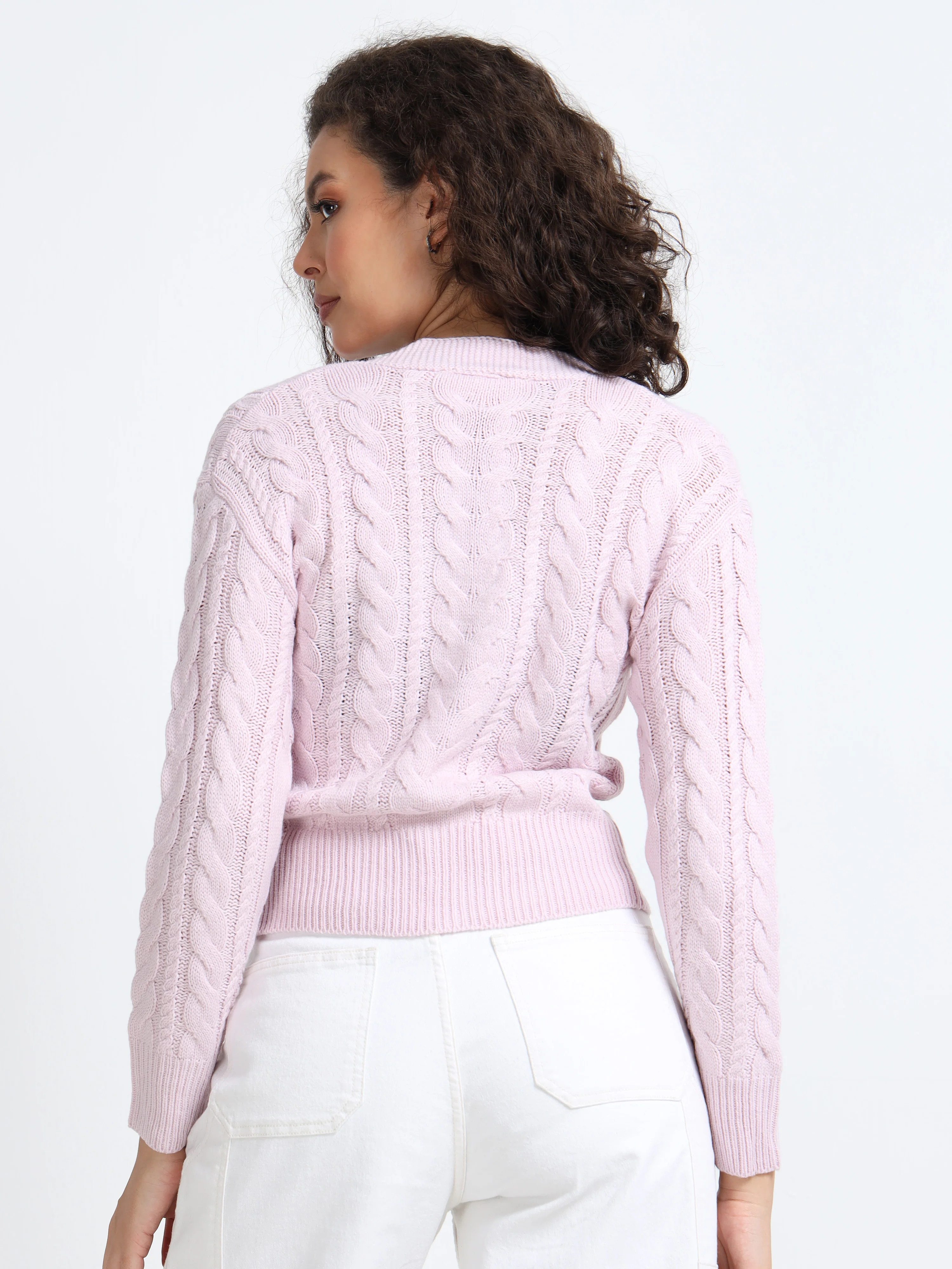 Women Lavender Cardigan - Image 2