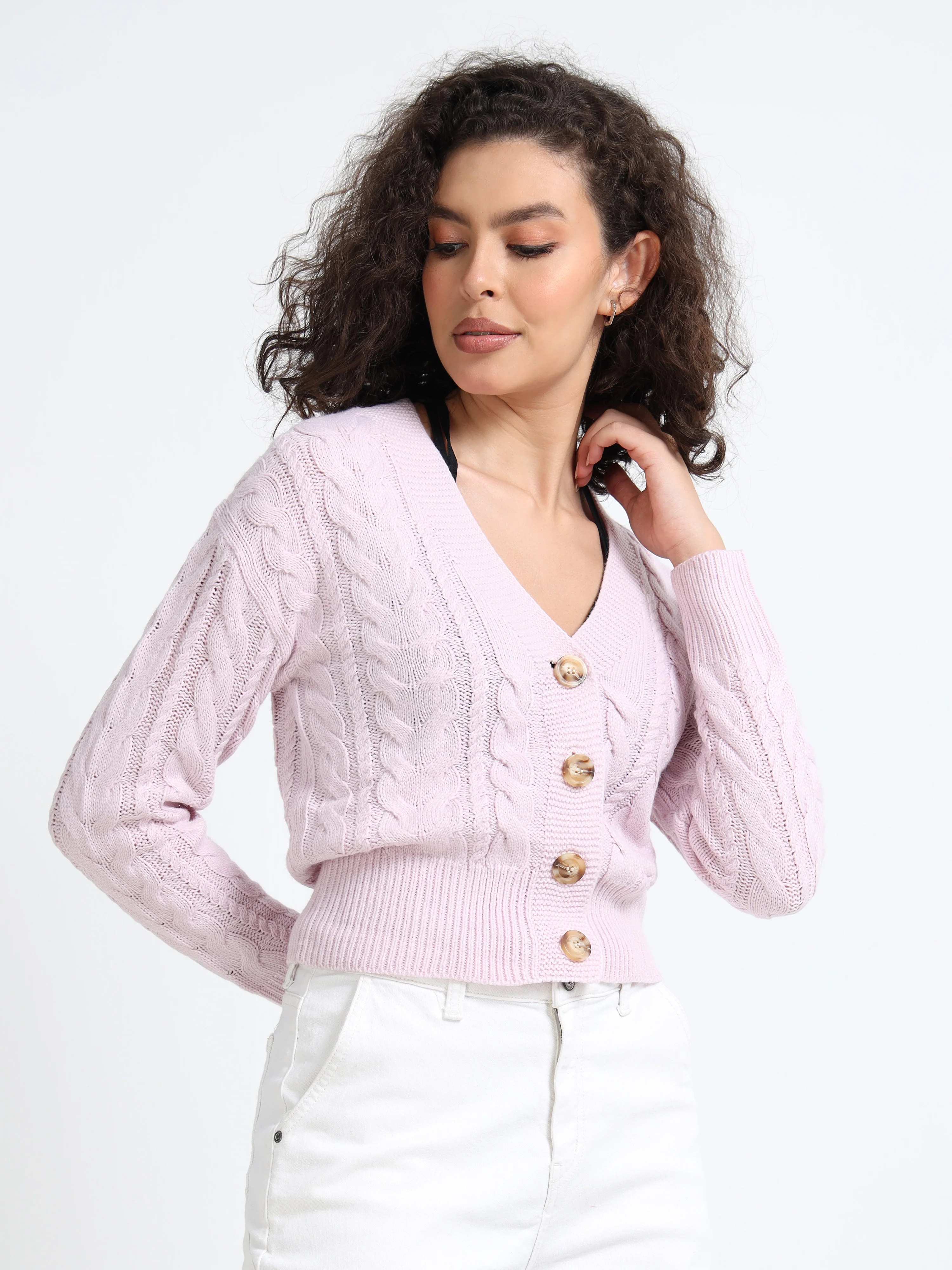 Women Lavender Cardigan - Image 5