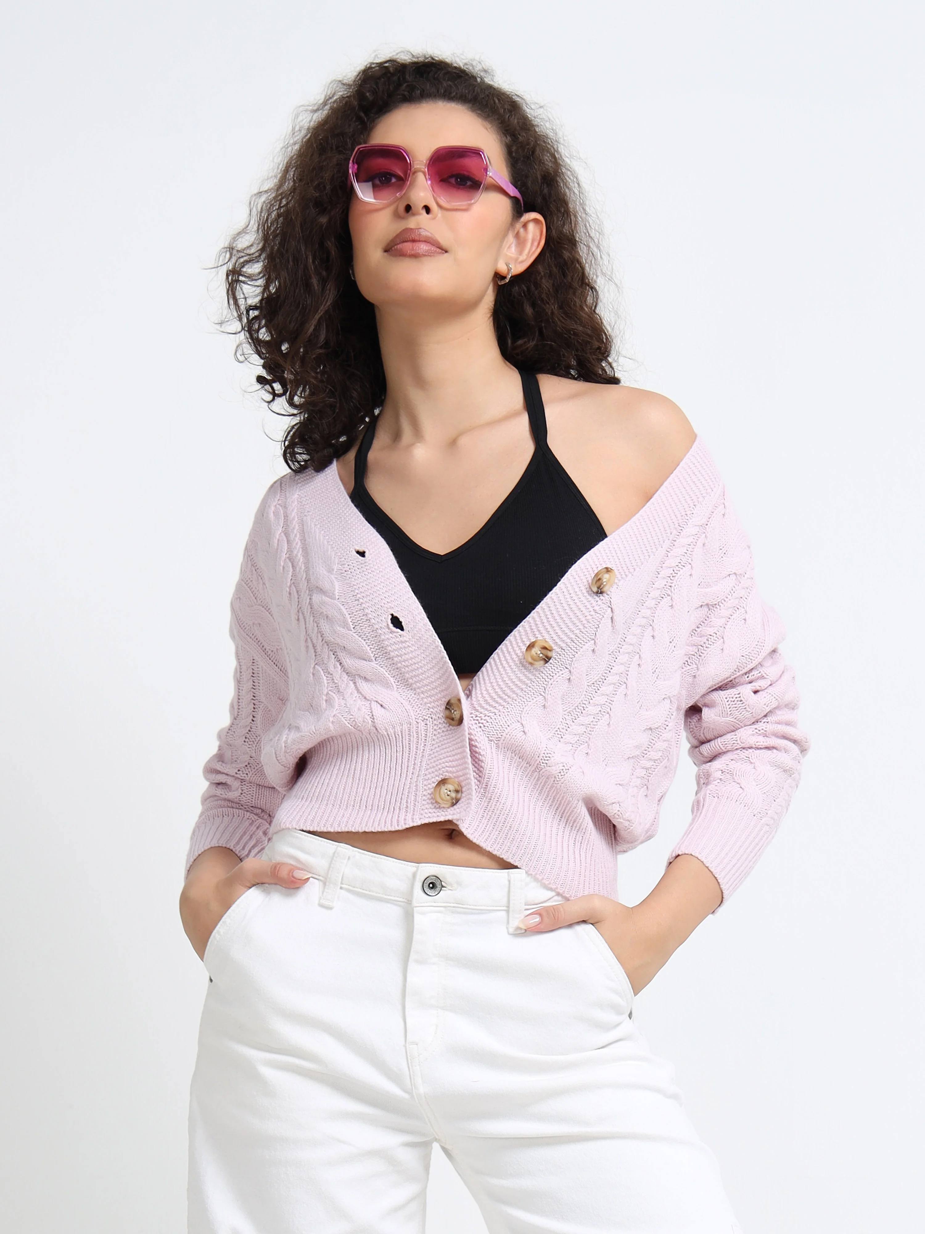 Women Lavender Cardigan - Image 6
