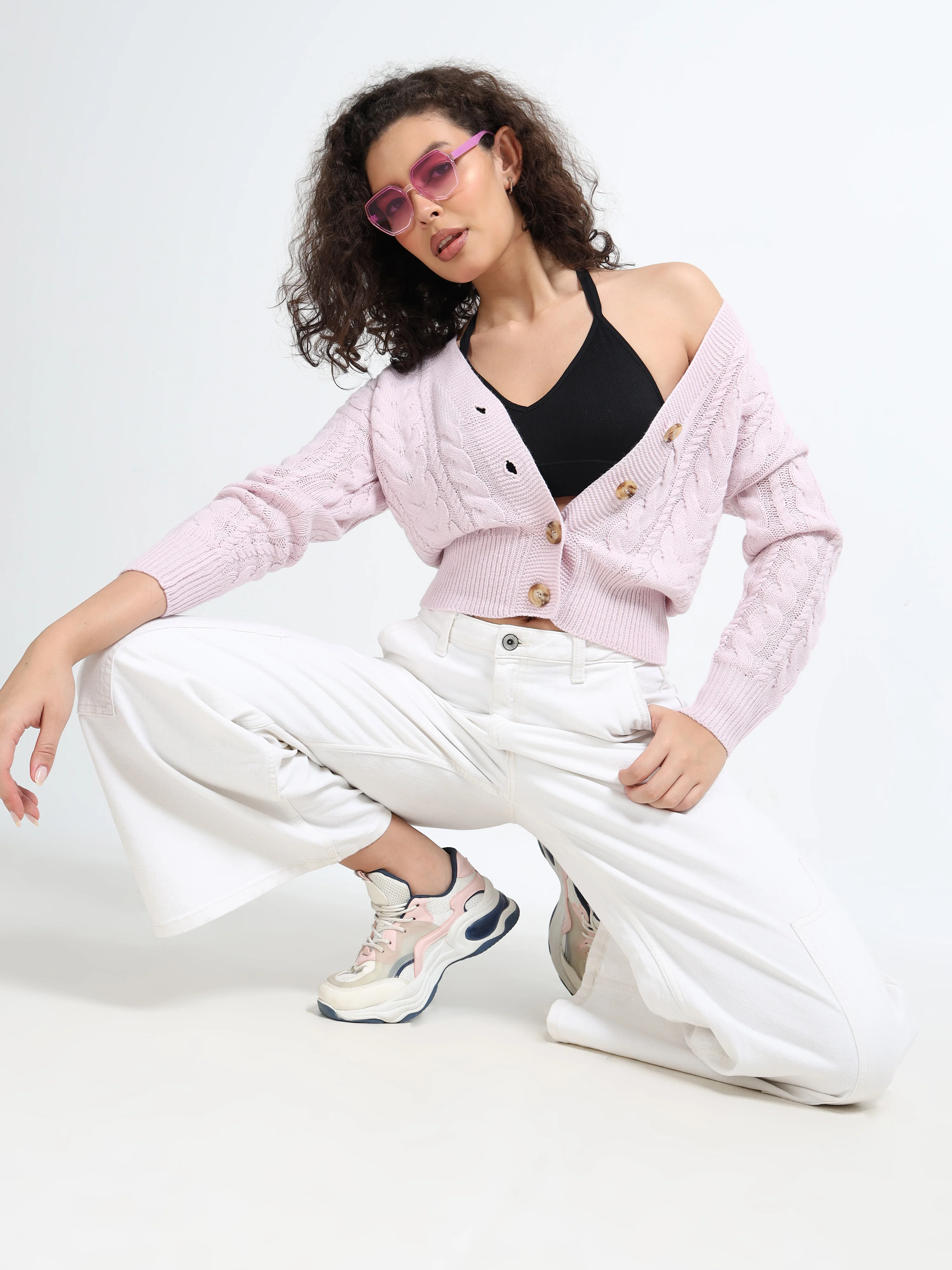 Women Lavender Cardigan - Image 7