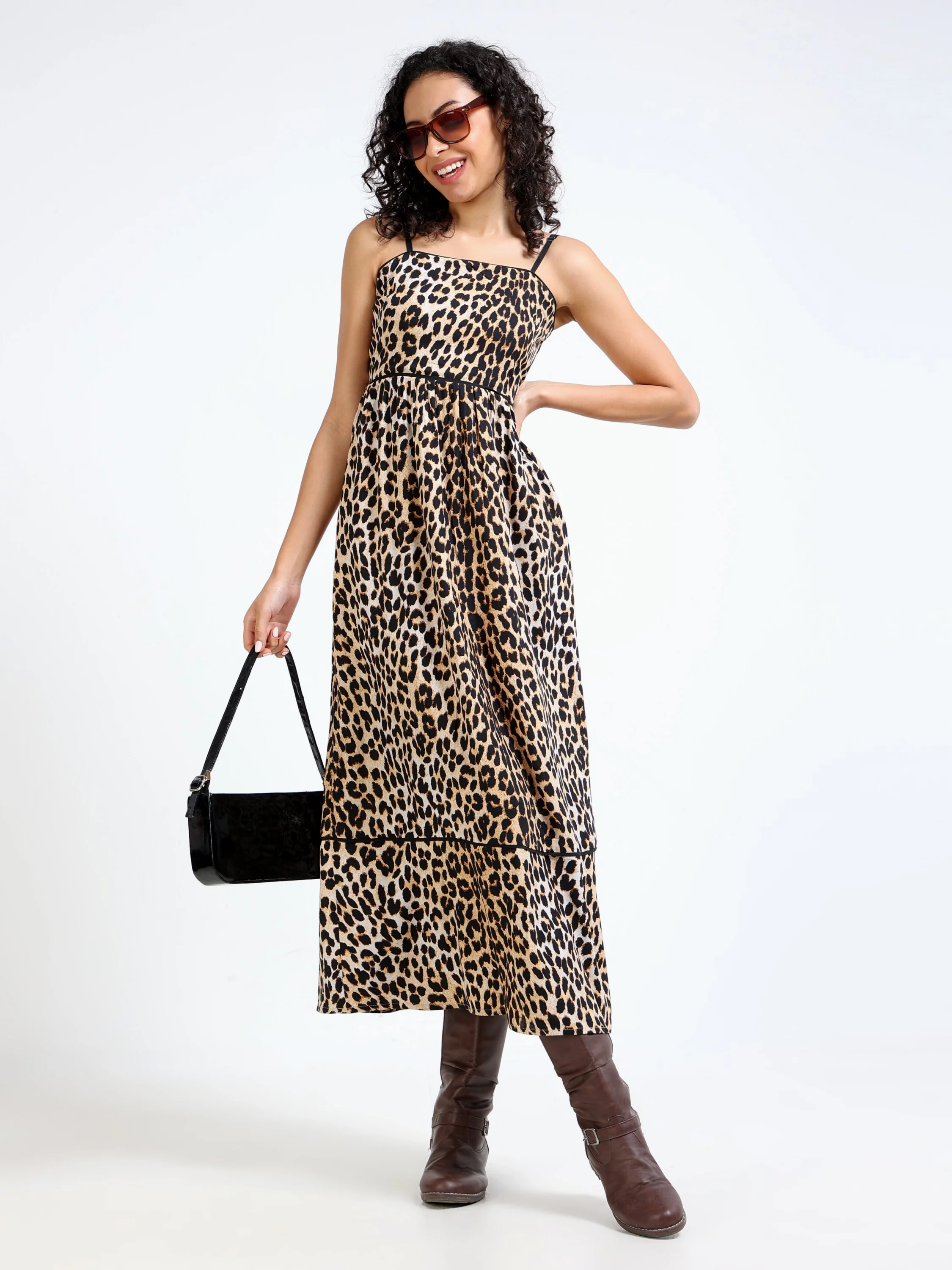 Women Leopard Print Long Dress - Image 2