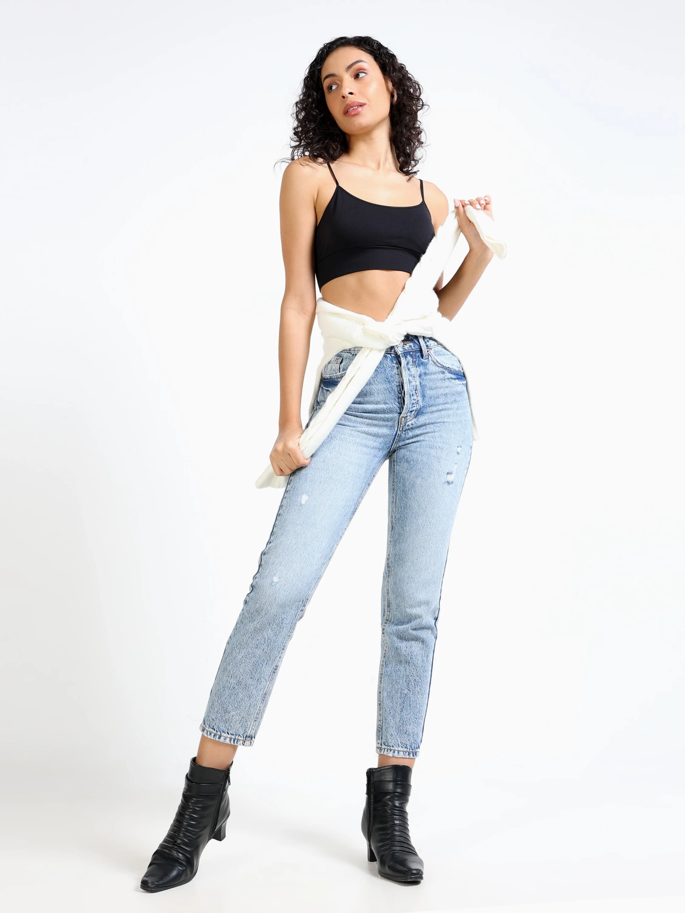 Women Light Blue Slim Fit Denims - Image 2
