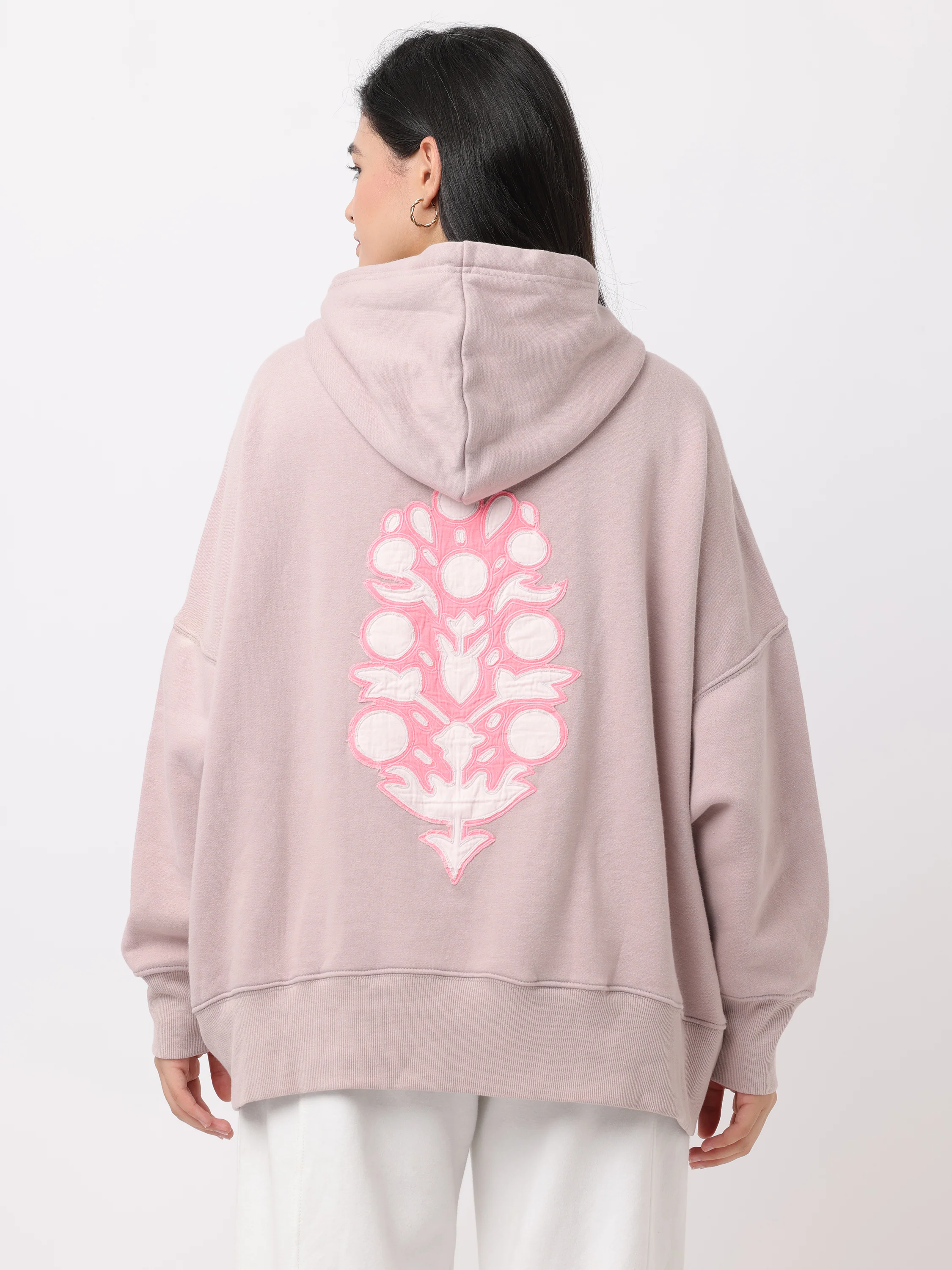 Women Light Purple Oversized Hoodie - Image 2