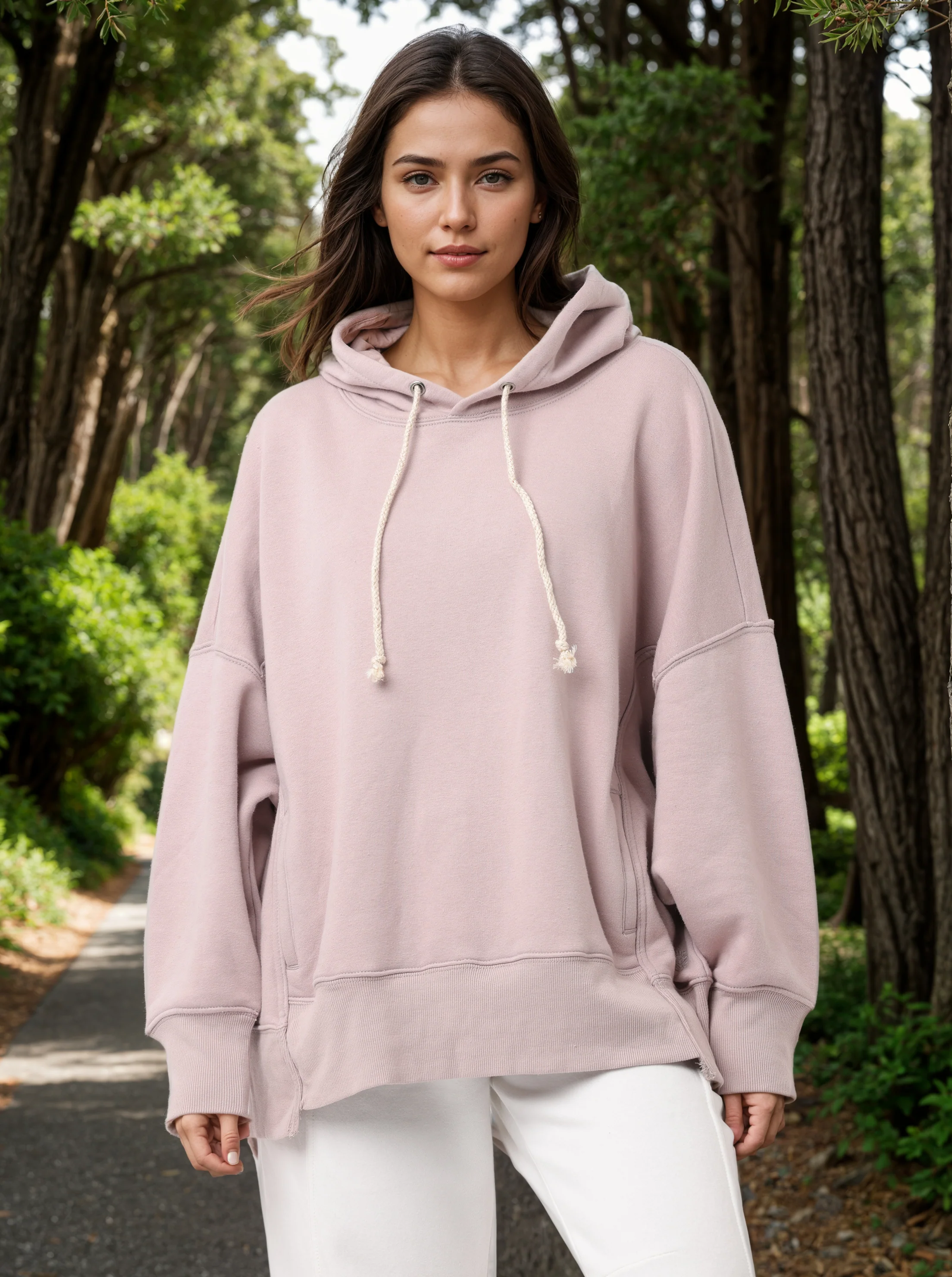 Women Light Purple Oversized Hoodie - Image 5