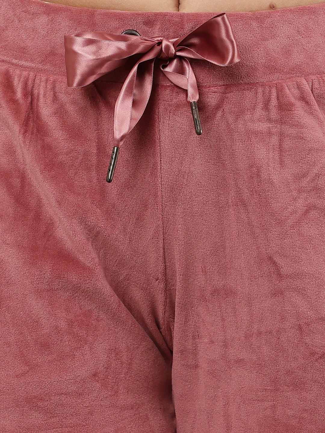 Women Light Wine Winter Soft Polyester Pyjama with Waistband - Image 5