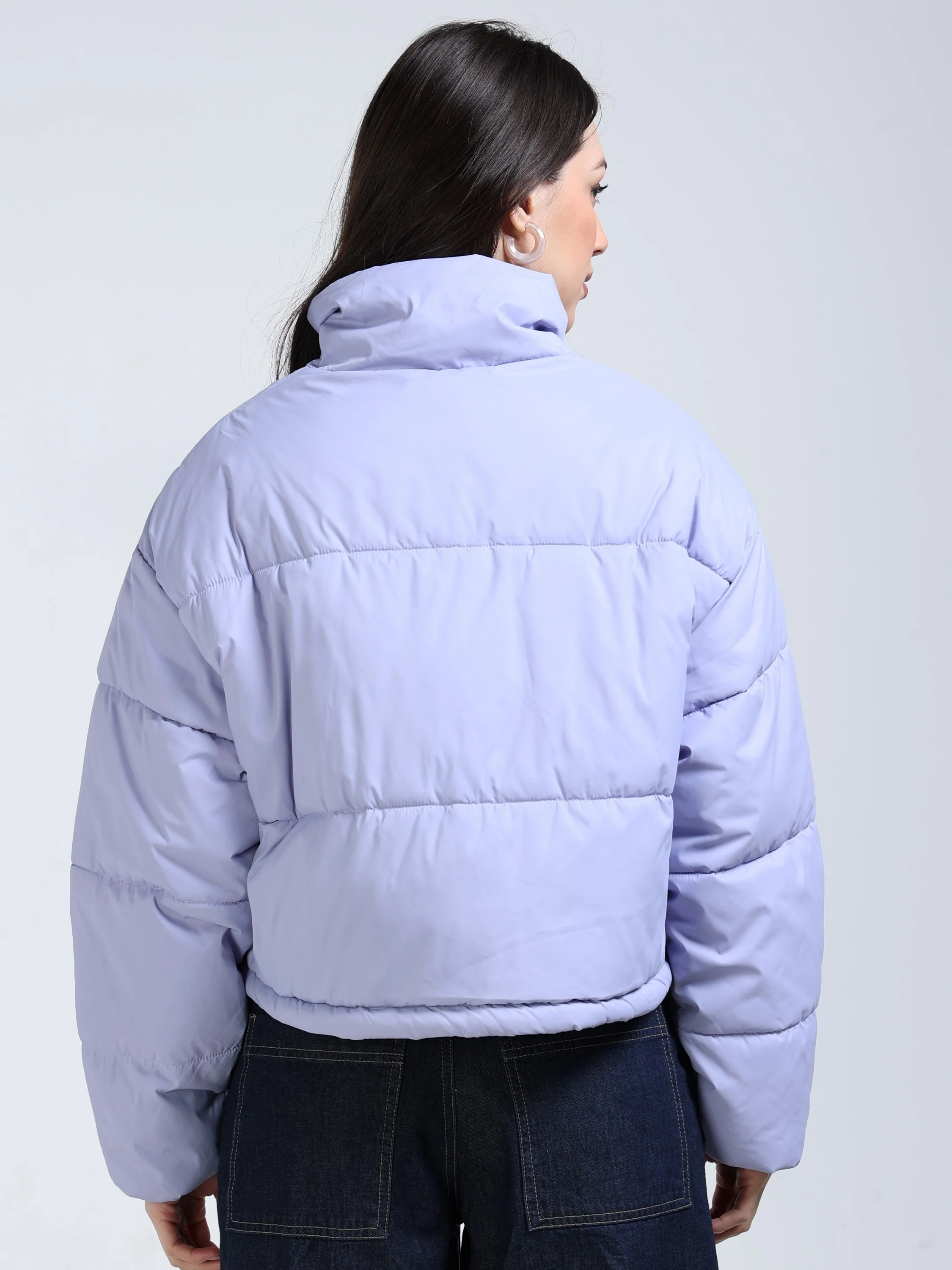 Women Lilac Puffer Jacket - Image 3