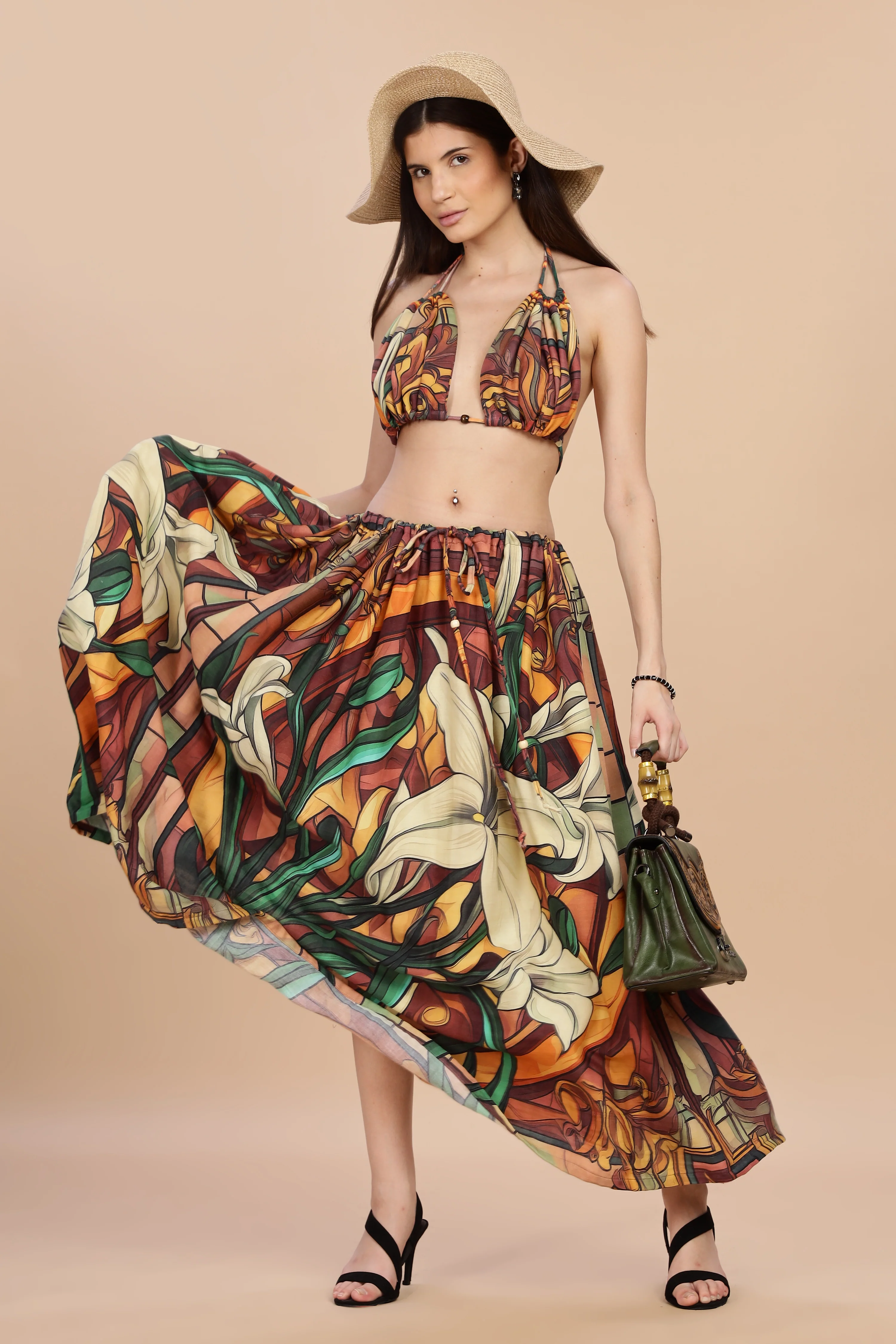 Women Liliare Gauge Cotton Co-Ord Set - Image 3