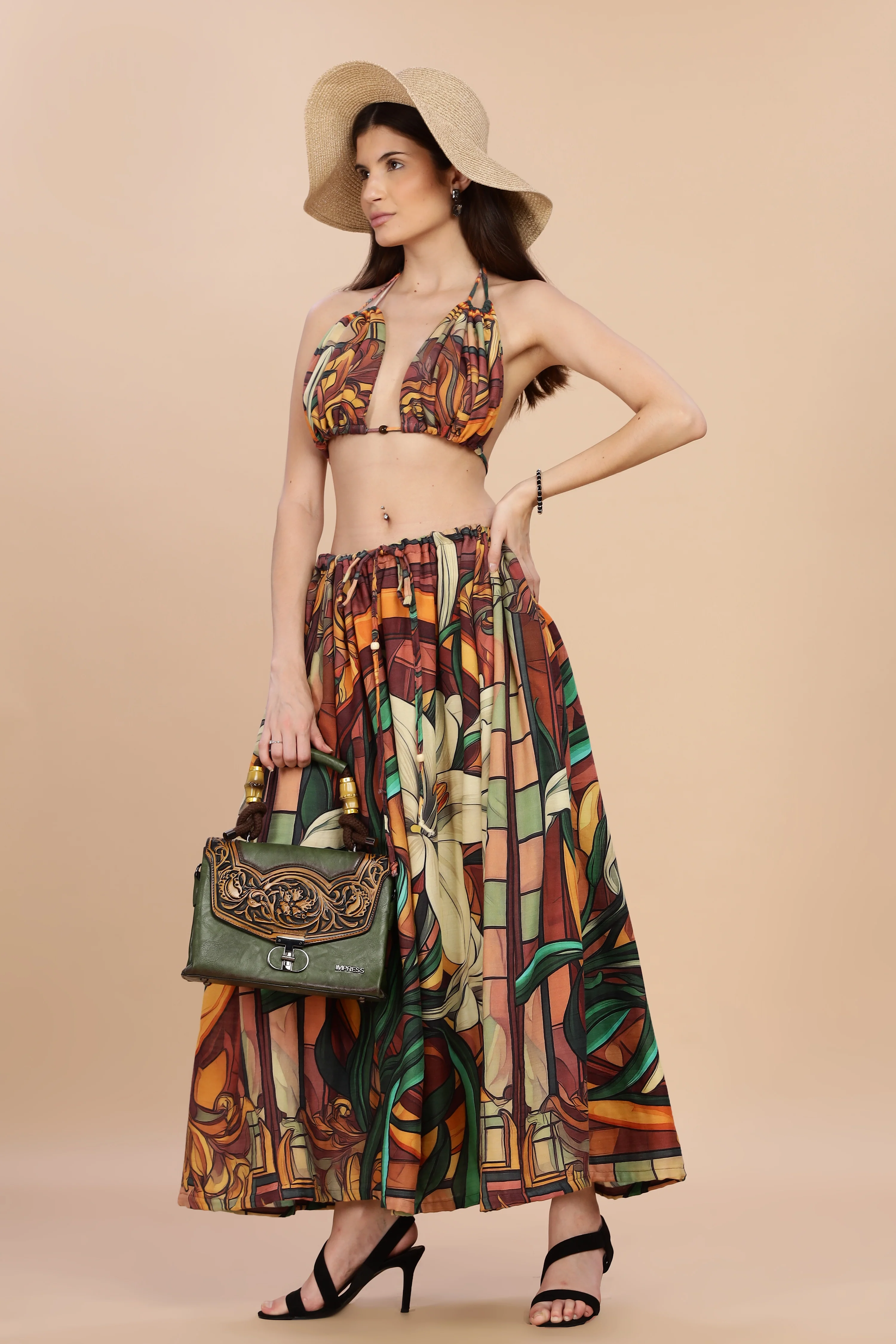 Women Liliare Gauge Cotton Co-Ord Set - Image 5