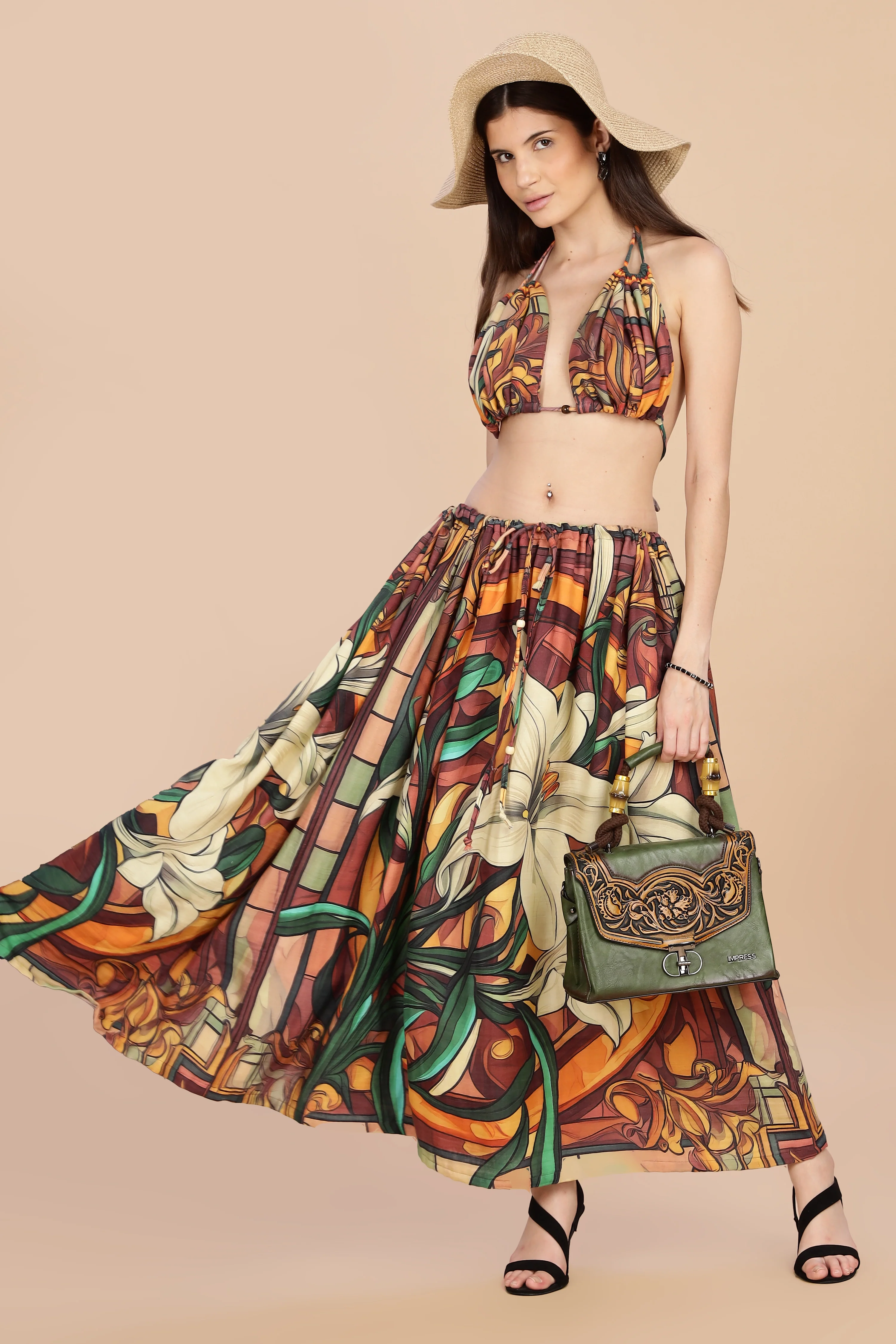 Women Liliare Gauge Cotton Co-Ord Set - Image 6