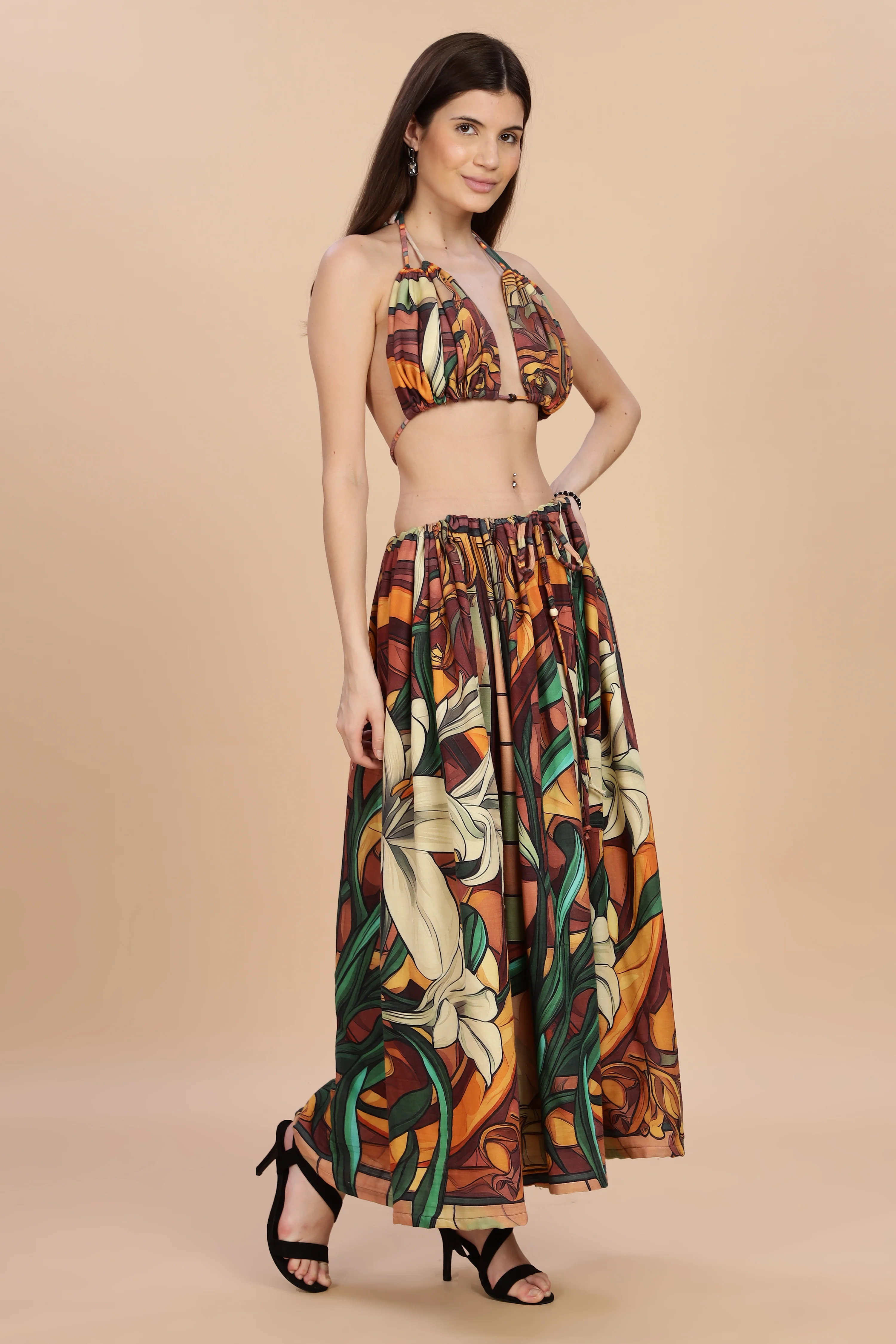 Women Liliare Gauge Cotton Co-Ord Set - Image 7