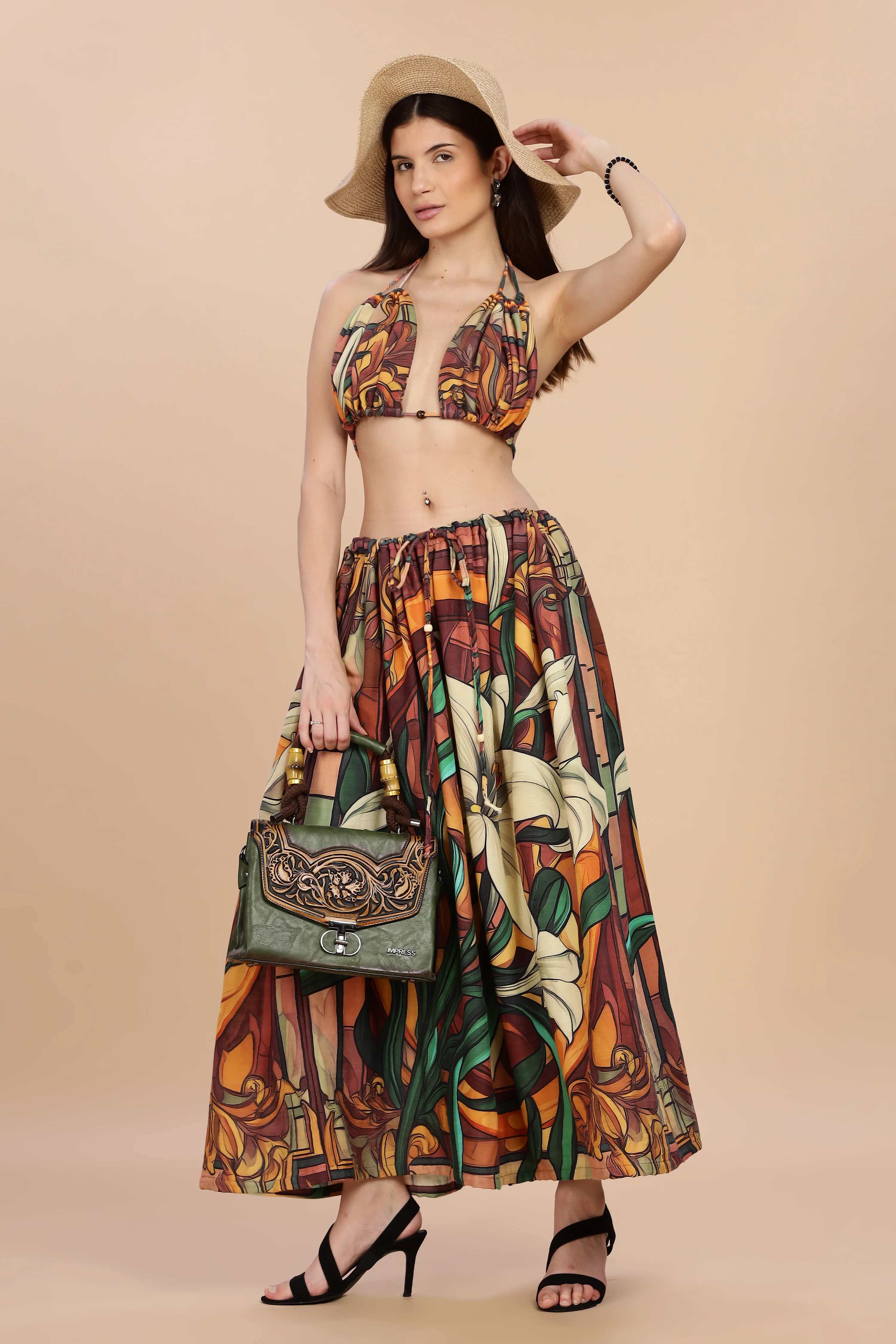 Women Liliare Long Gauge Cotton Skirt - Image 5