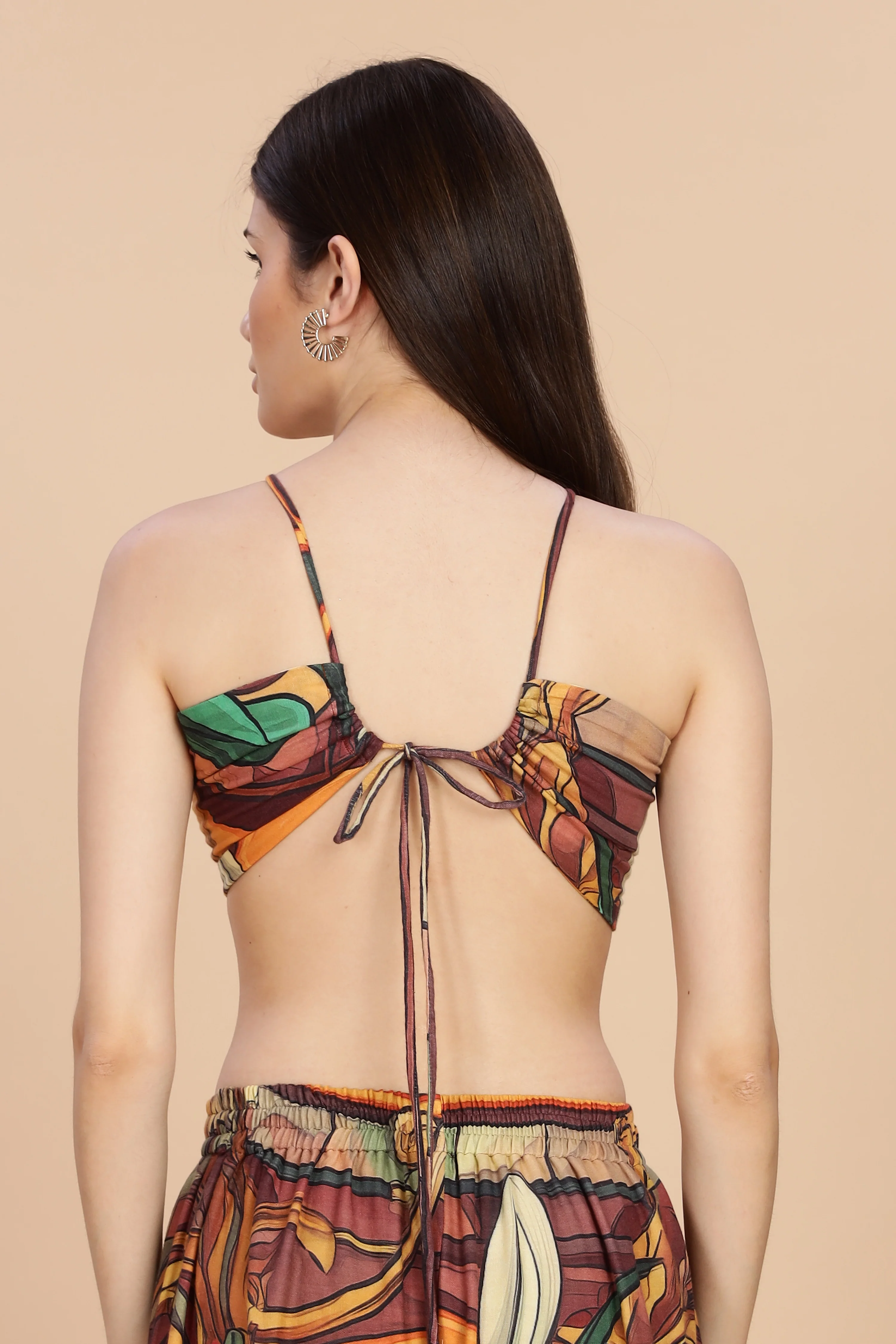 Women Liliare Ruched Bikini Gauge Cotton Top - Image 3
