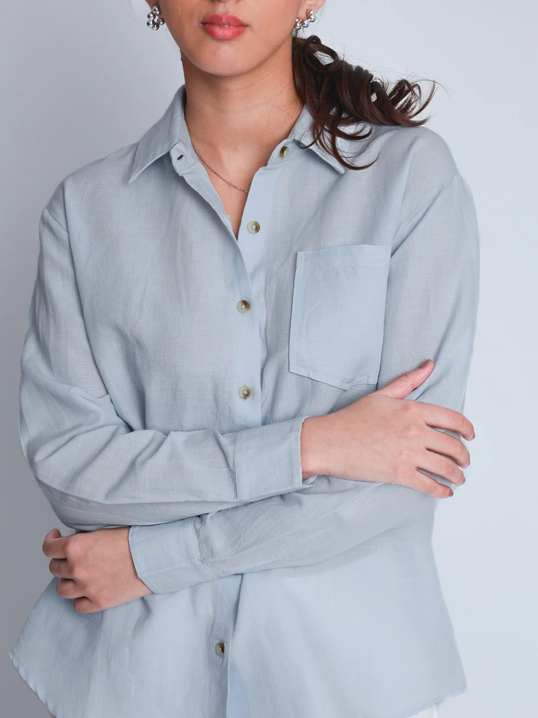 Women Linen Premium Casual Wear Shirt - Image 7