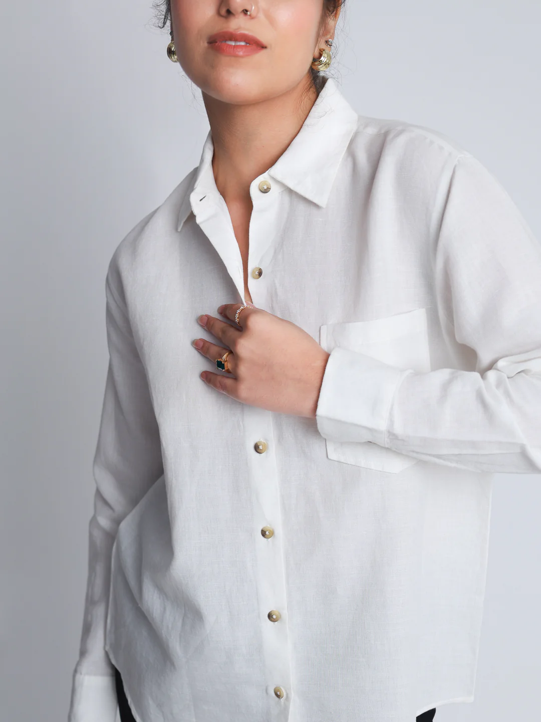Women Linen Premium Casual Wear Shirt - Image 5