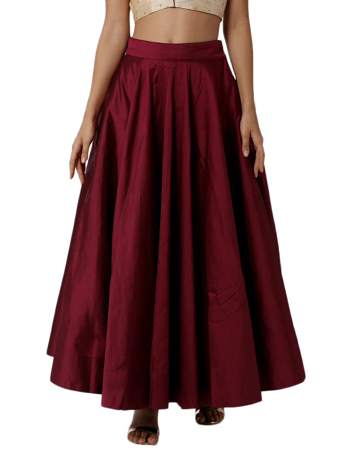 Women Magenta Festive Skirt - Image 2