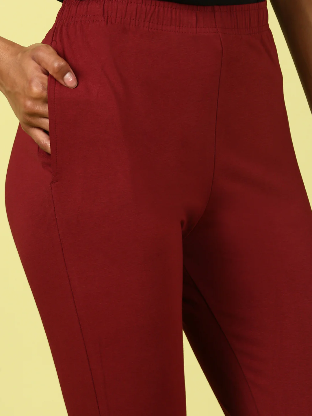 Women Maroon Casual Pants - Image 5