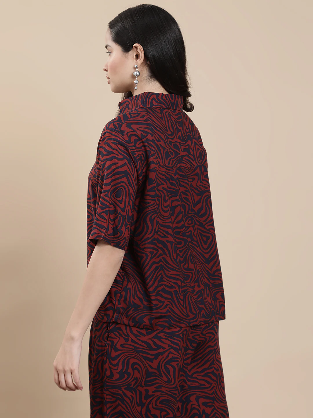 Women Maroon Casual Top - Image 2