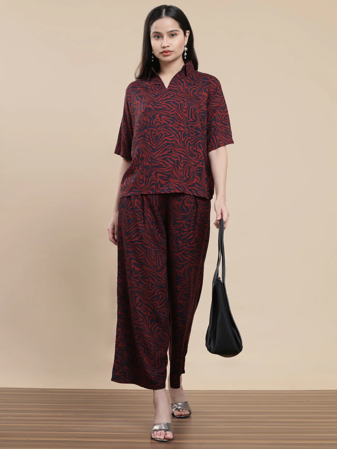 Women Maroon Casual Top - Image 5