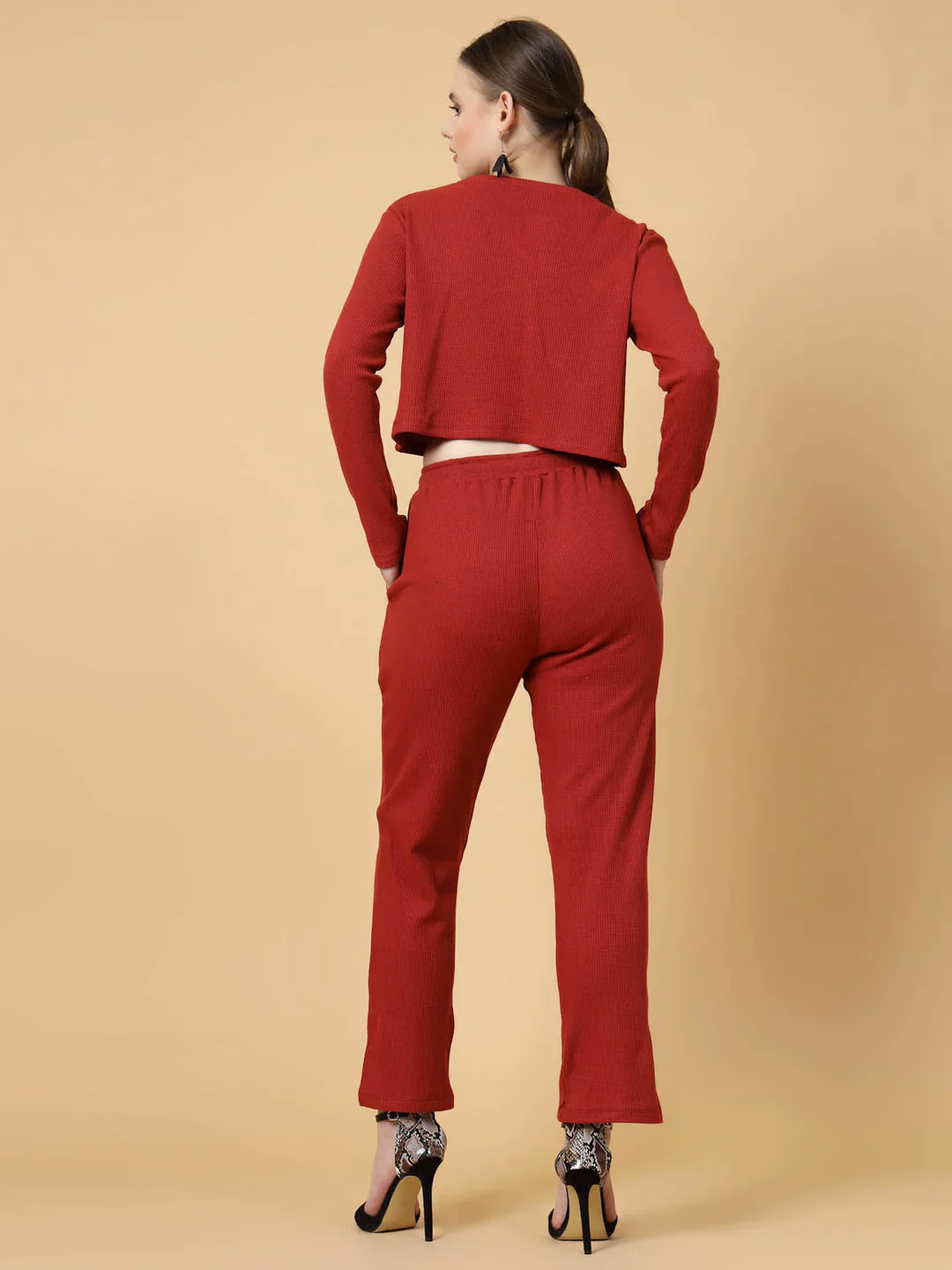 Women Maroon co-ords - Image 2