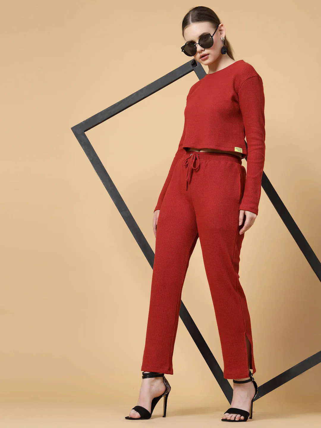Women Maroon co-ords - Image 3