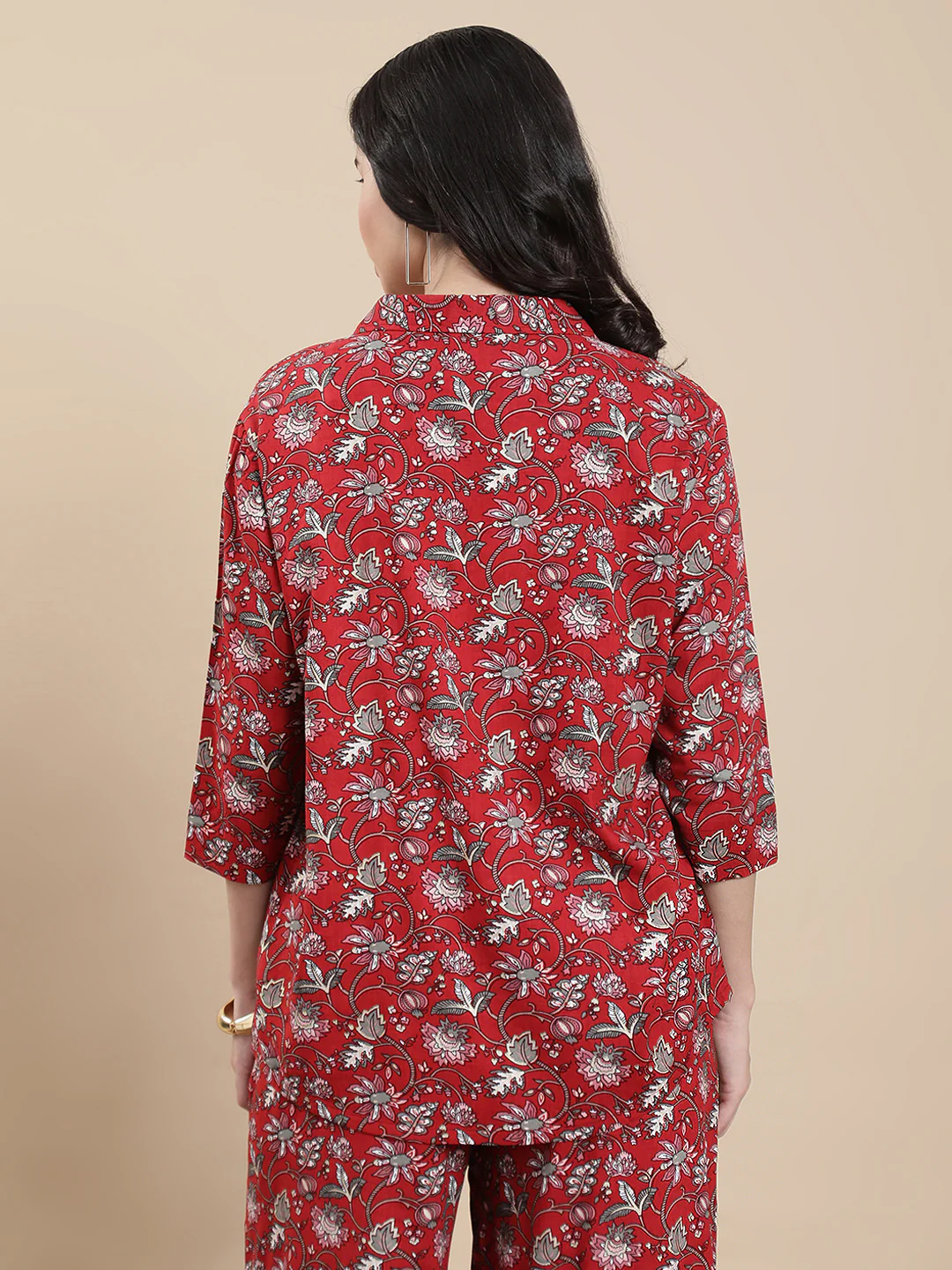 Women Maroon Festive Top - Image 2