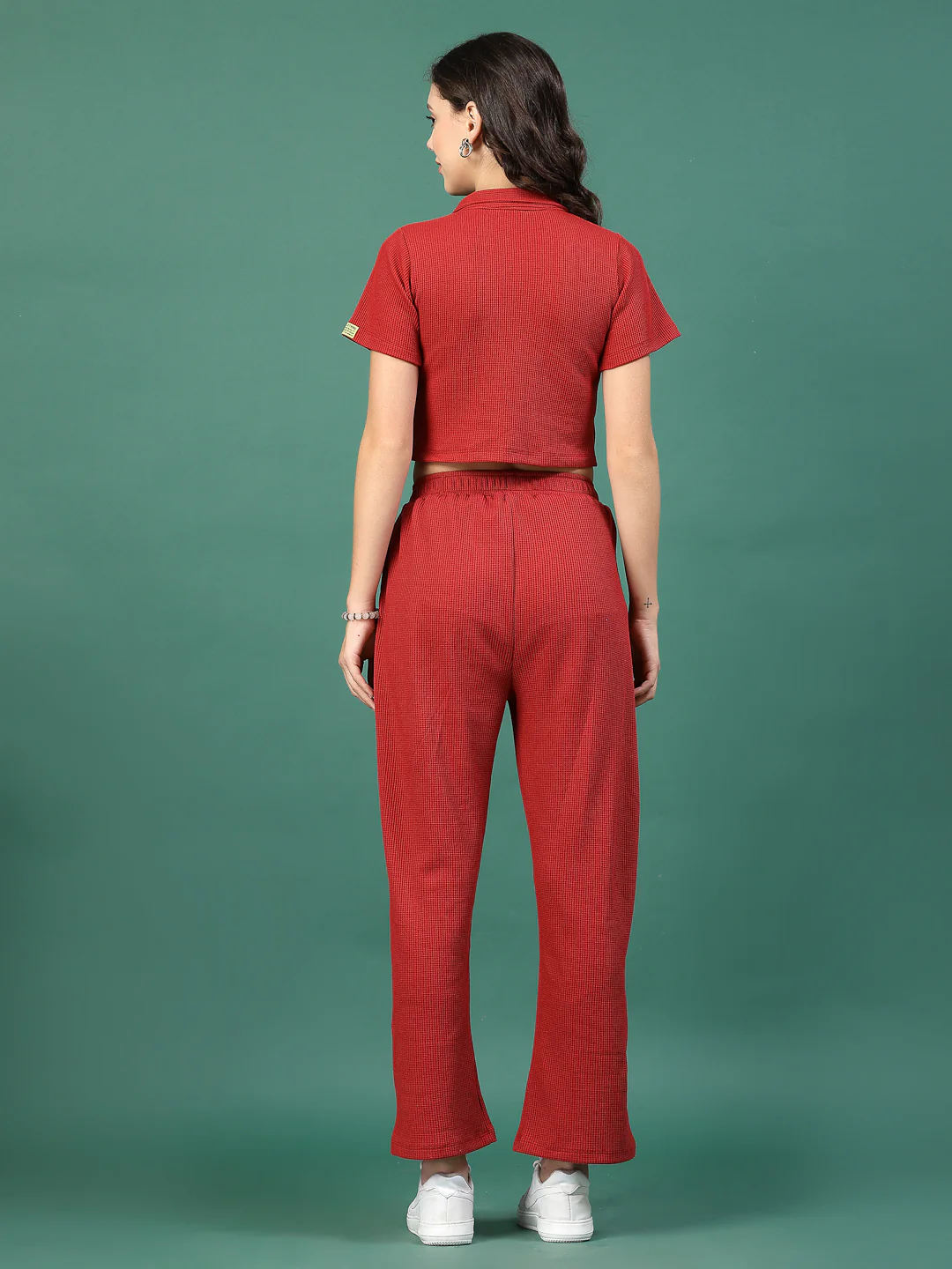 Women Maroon Regular Fit co-ords - Image 2