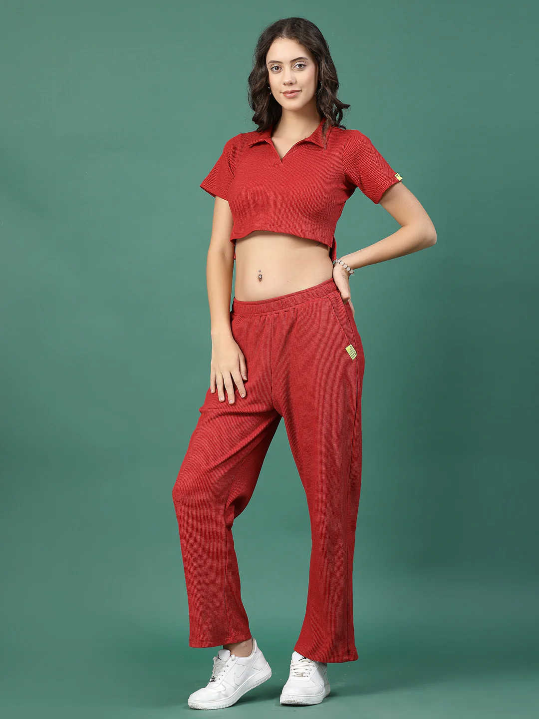 Women Maroon Regular Fit co-ords - Image 5