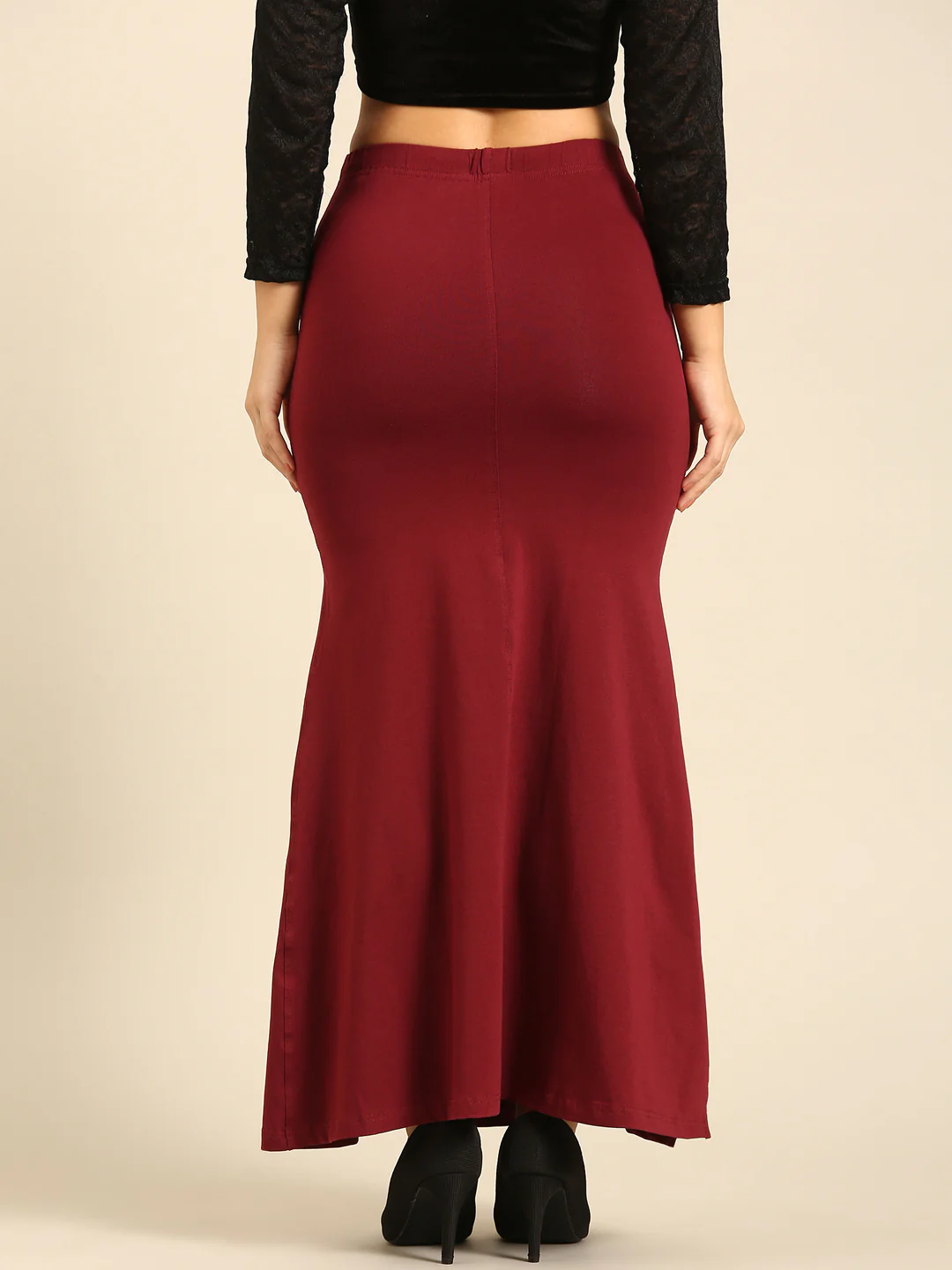 Women Maroon Saree Shapewear - Image 2