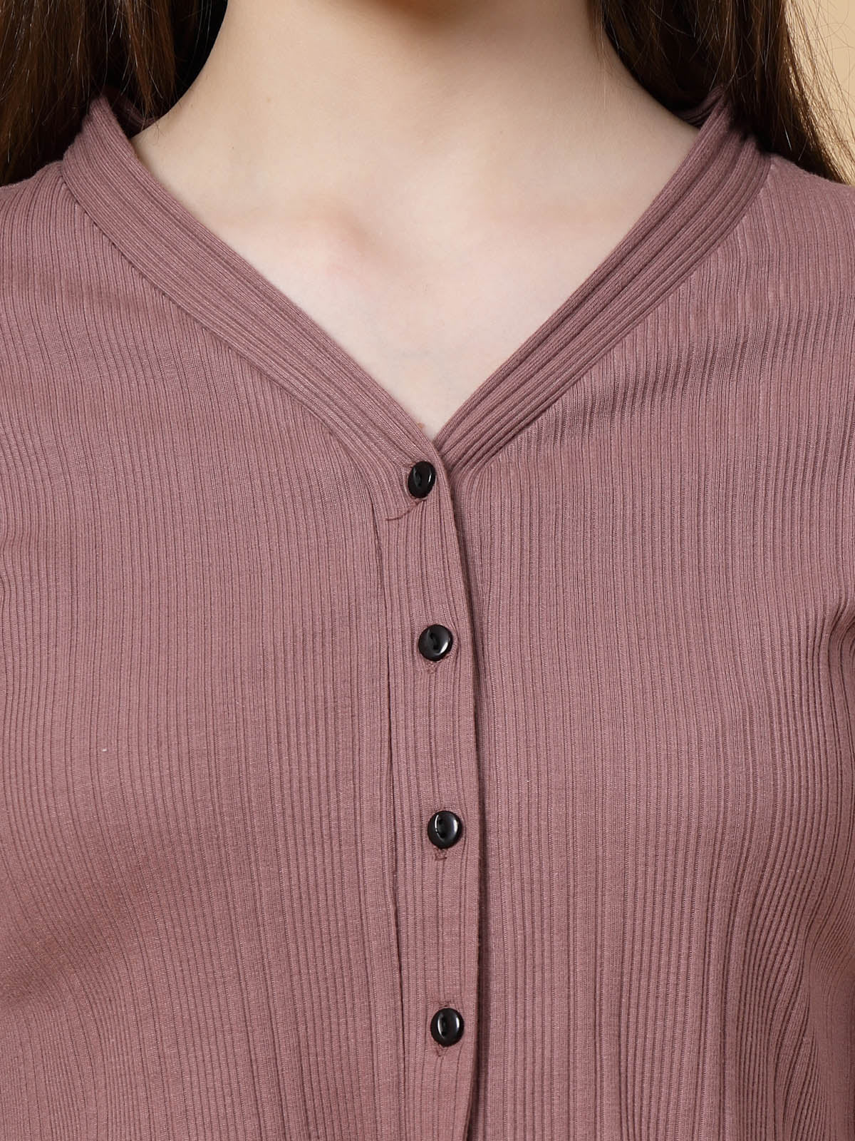 Women Mauve Crop Top - Image 6
