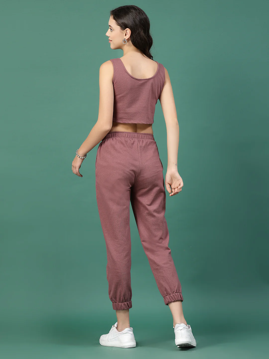 Women Mauve Printed co-ords - Image 2
