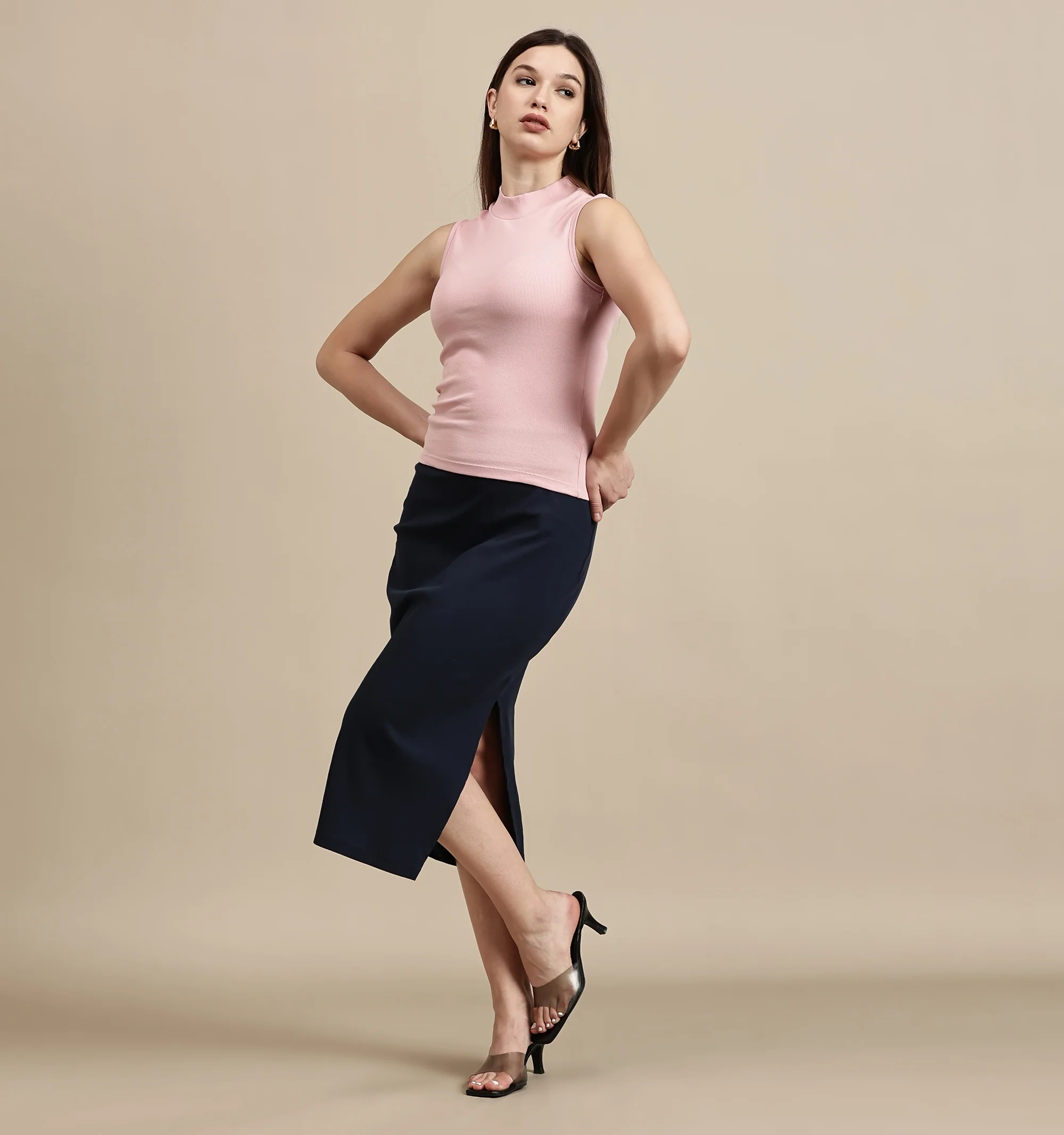 Women Mauve Sleeveless Top - Image 5