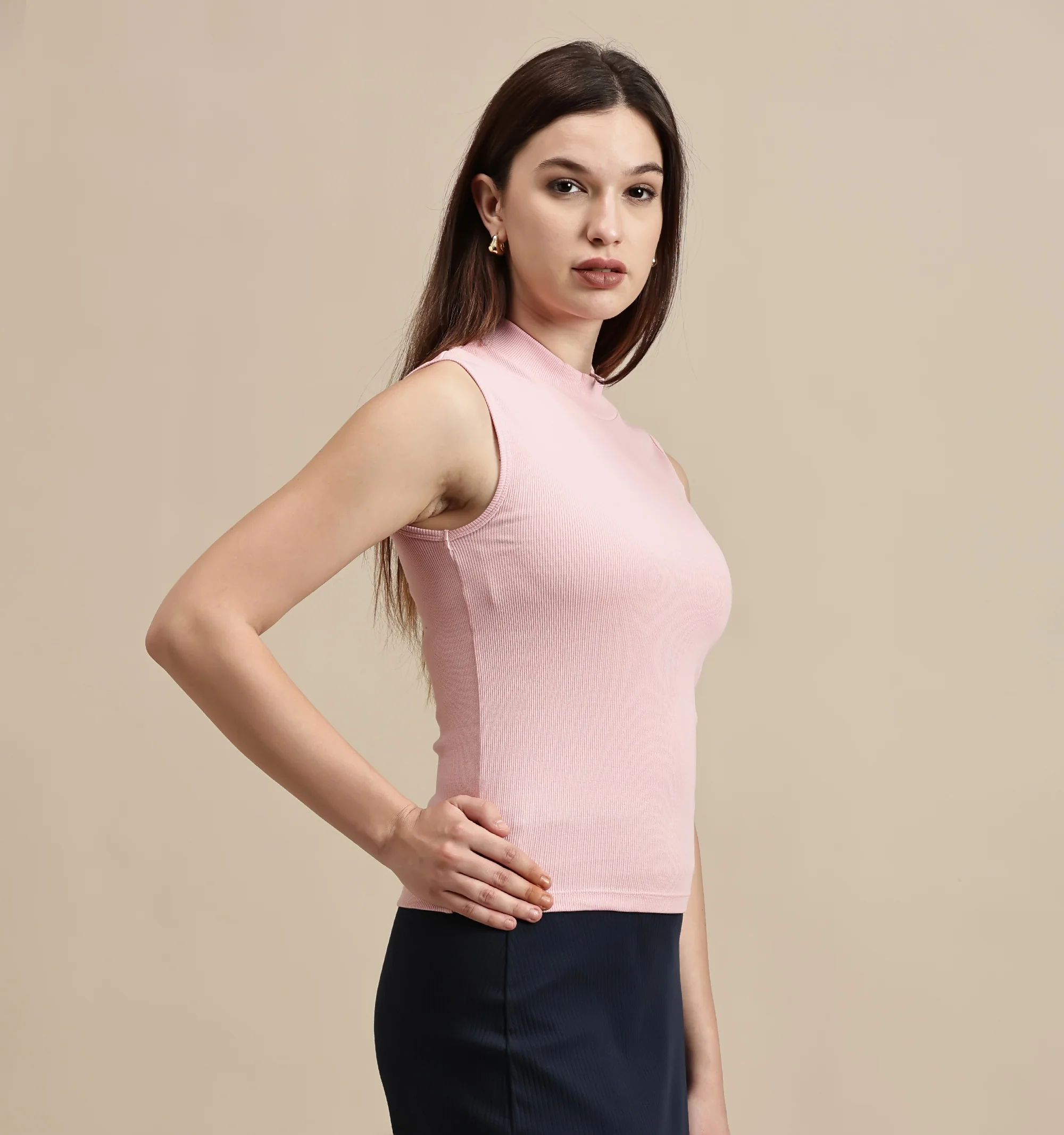 Women Mauve Sleeveless Top - Image 6