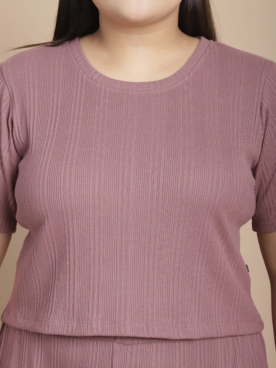 Women Mauve Textured co-ords - Image 5
