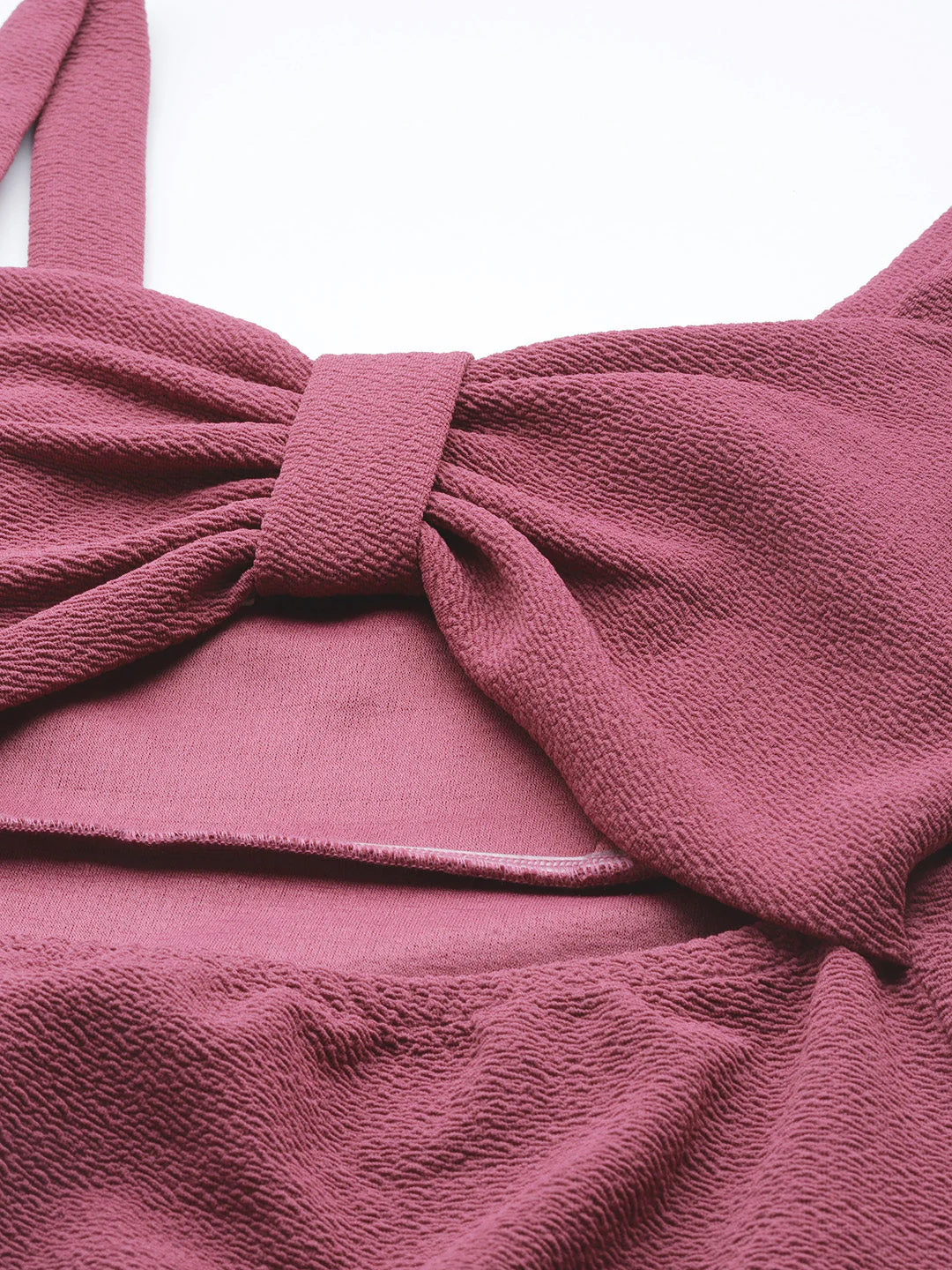 Women Mauve Waist Cut Out Bodycon Dress - Image 2