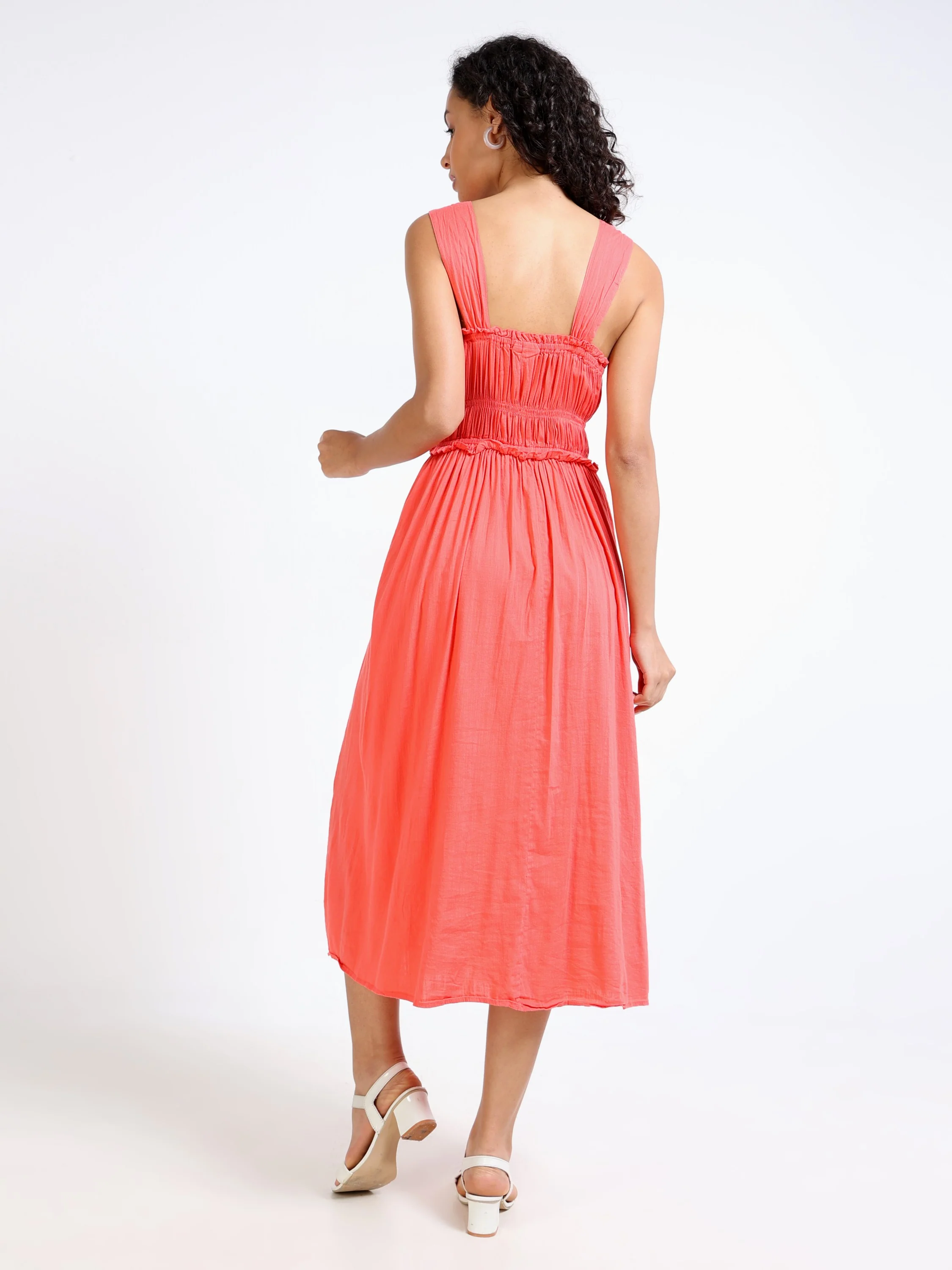 Women Maxi Elastic Waist Dress - Image 3