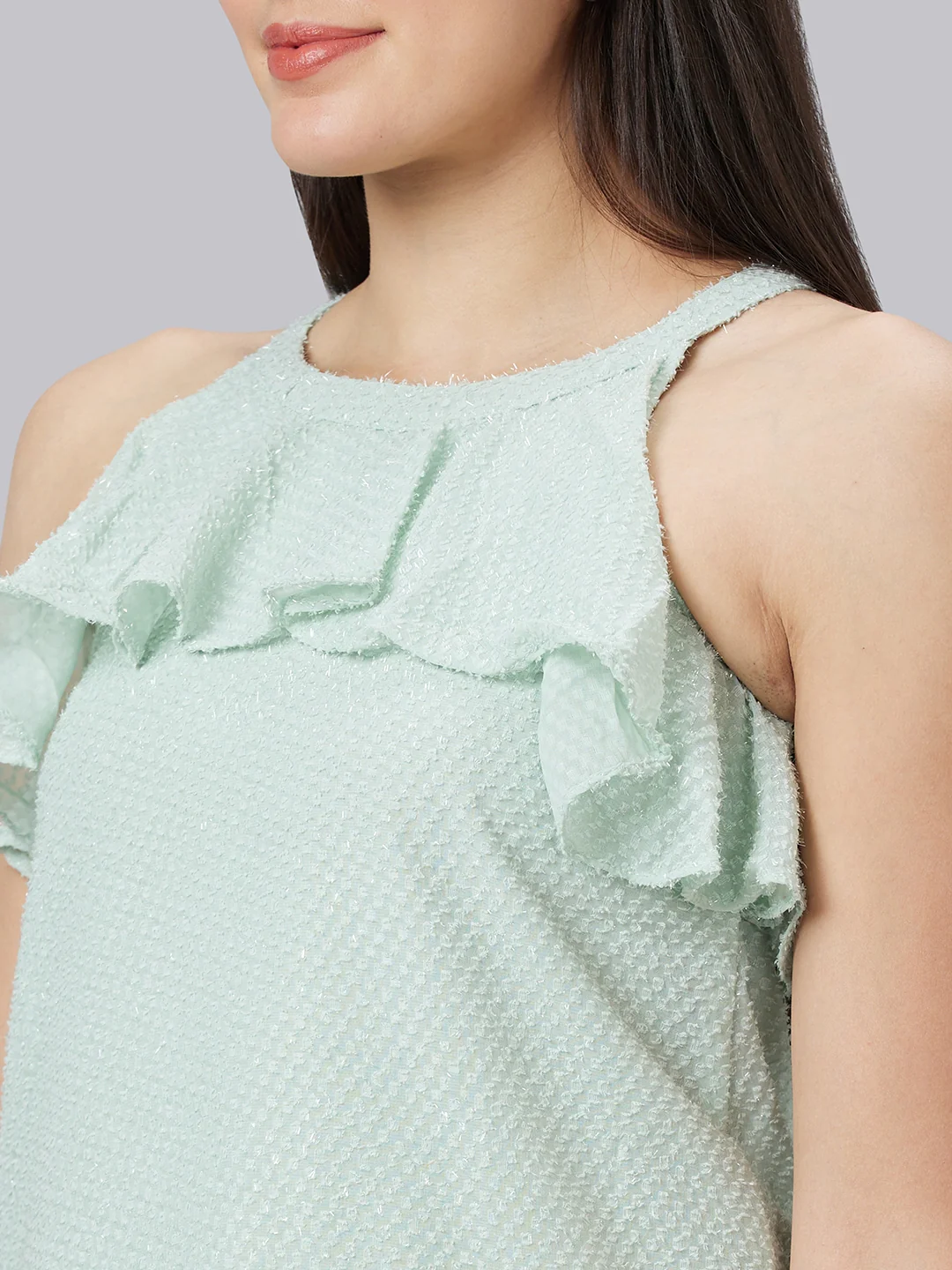 Women Self Design Sleeveless Top - Image 5